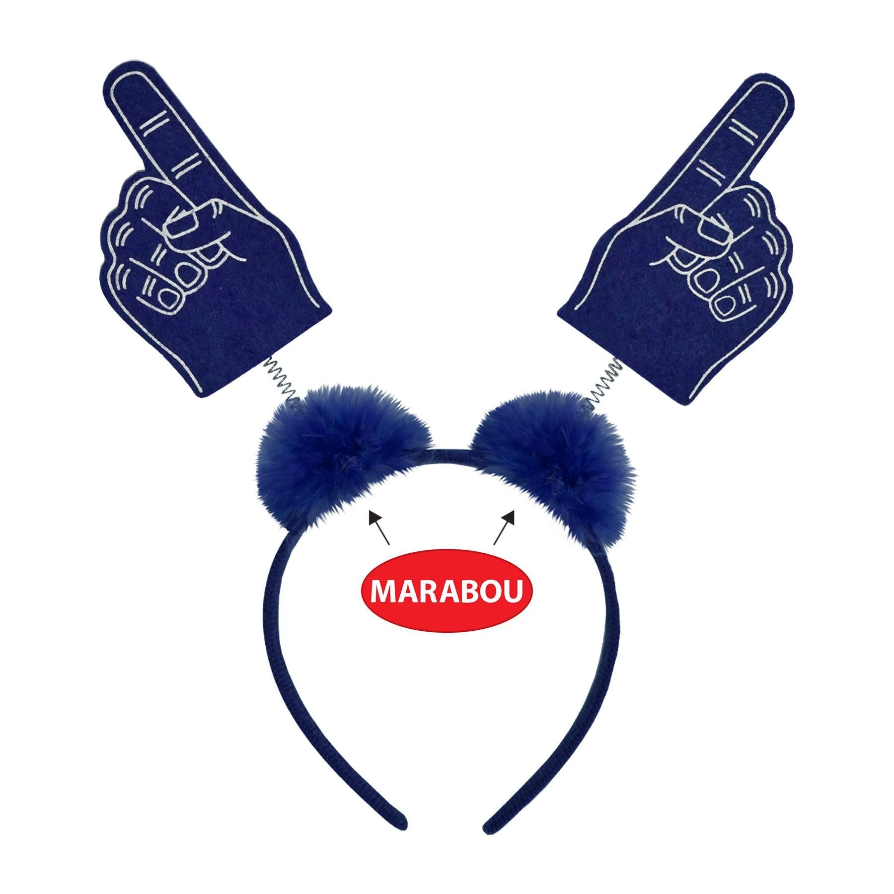 12 Pack Beistle #1 Hand Boppers with Marabou Blue - Fun Party Favors for Birthday Celebrations, Carnivals & School Events