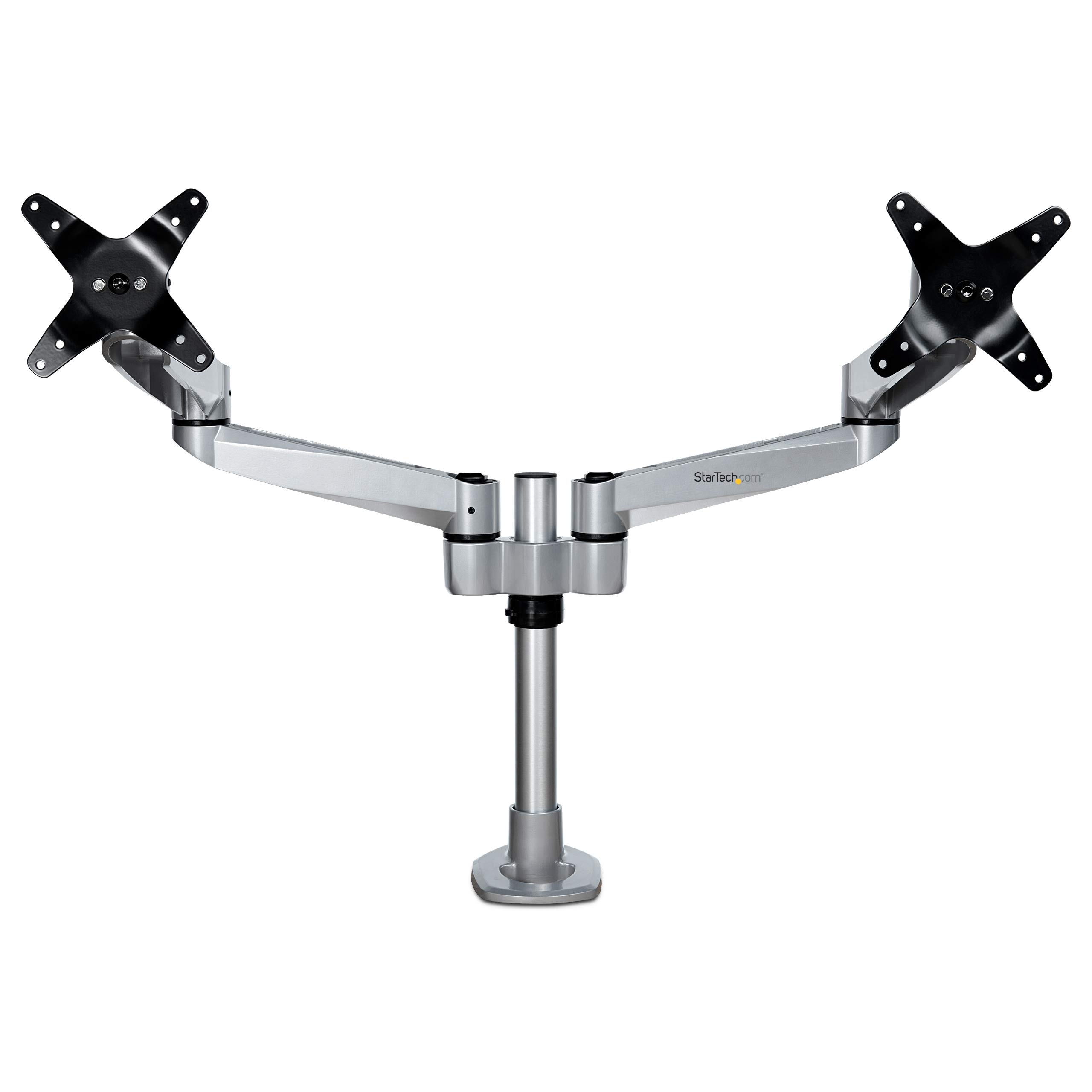 StarTech.com Premium Dual Monitor Arm Desk Mount - Adjustable Height, Tilt, Swivel & Rotate - VESA 75x75/100x100mm - Fits 13