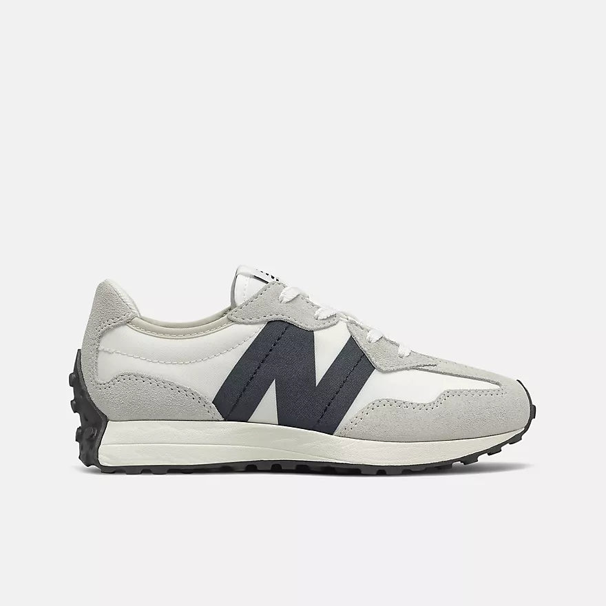 New Balance 327 Silver Kids Sneakers - Lightweight & Comfortable Running Shoes for Boys & Girls - Perfect for School, Sports & Everyday Wear