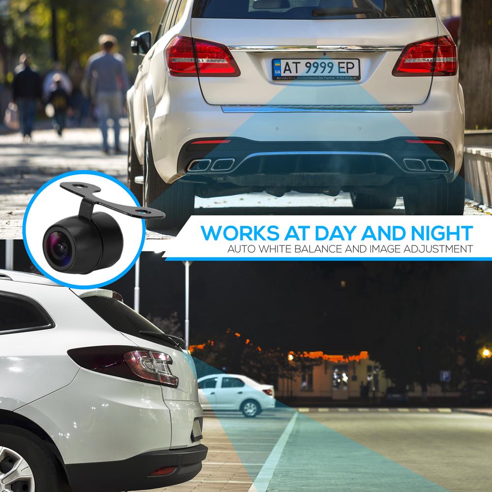 HD Wireless Backup Camera for Cars - 170° Wide View, Night Vision, Waterproof Rear View Camera for Easy Parking & Reversing - Perfect for Sedans, SUVs, Trucks & RVs