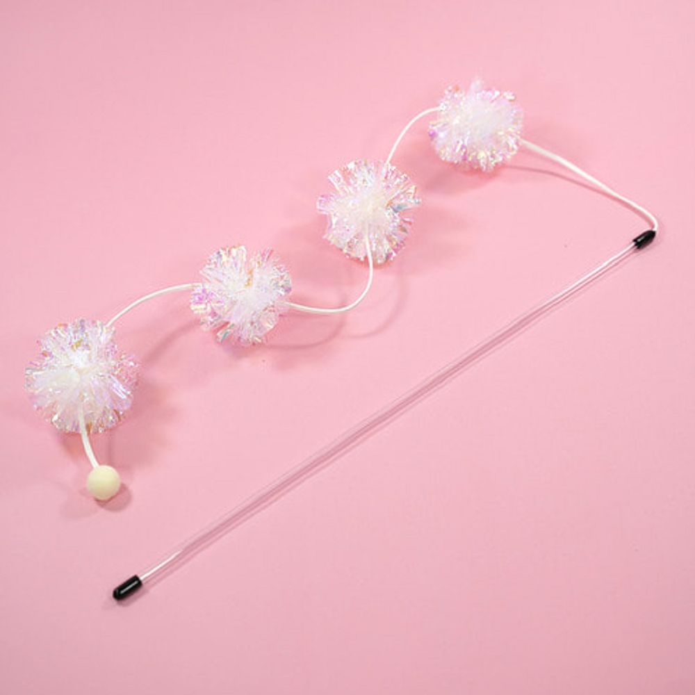 Interactive Cat Teaser Toy - Rustle Ball Stick with Feathers for Playful Kittens - Perfect for Indoor Play, Exercise & Bonding with Your Feline Friend