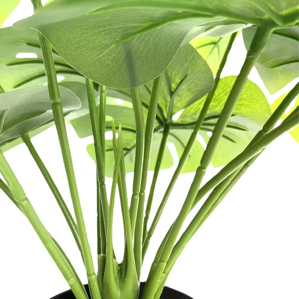 Mini Monstera Plant - 50cm Decorative Potted Greenery for Home & Office - Perfect for Indoor Decor, Housewarming Gifts, and Shelf Styling