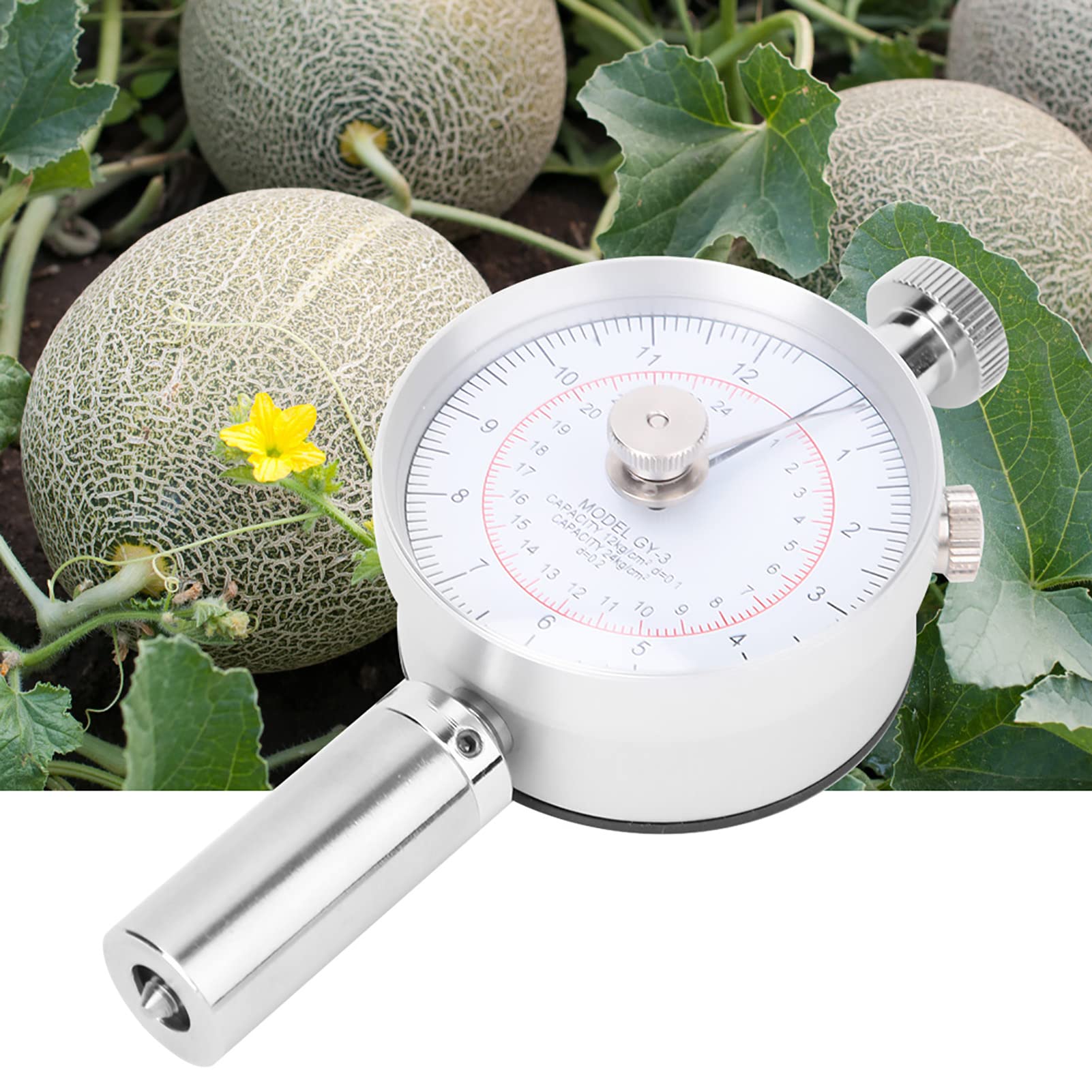 GY-03 Digital Fruit Hardness Tester - Professional Penetrometer with 2 Measuring Heads for Apples, Pears, Peaches | Accurate Ripeness Testing for Farmers, Grocers & Home Gardeners | Perfect for Orchards, Farmers Markets & Quality Control
