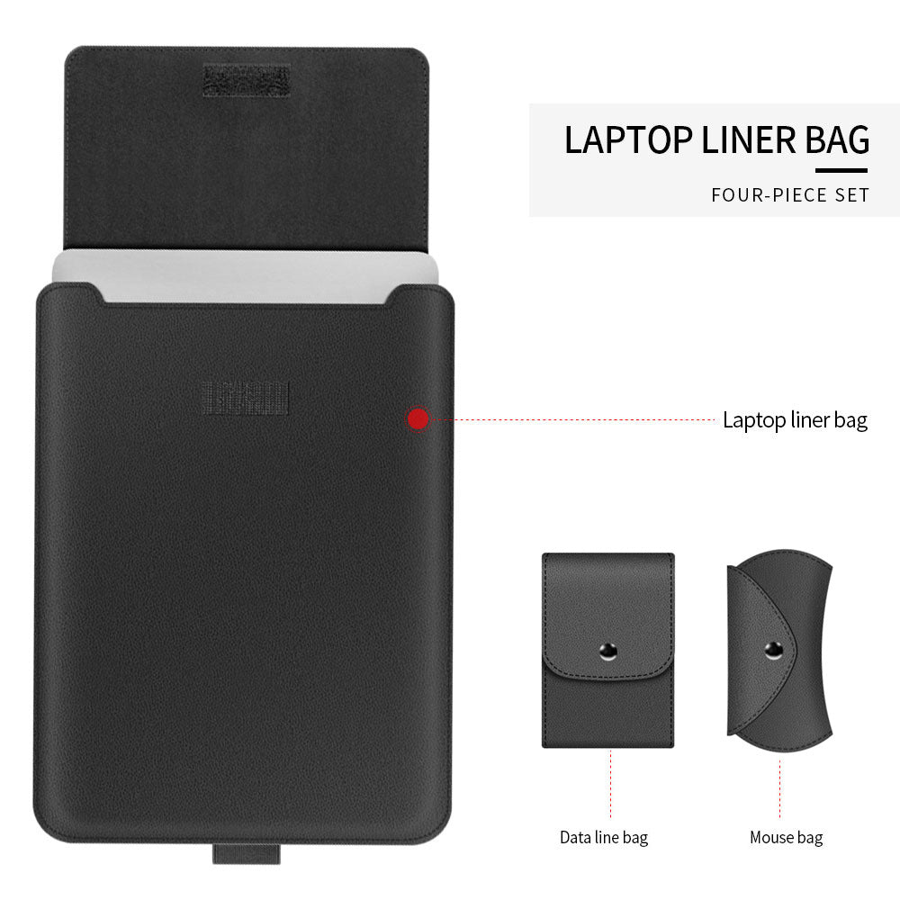Premium Laptop Sleeve with Foldable Stand - Protective Case for 13-15 Inch MacBook & Windows Laptops - Perfect for Office, Travel & School Use