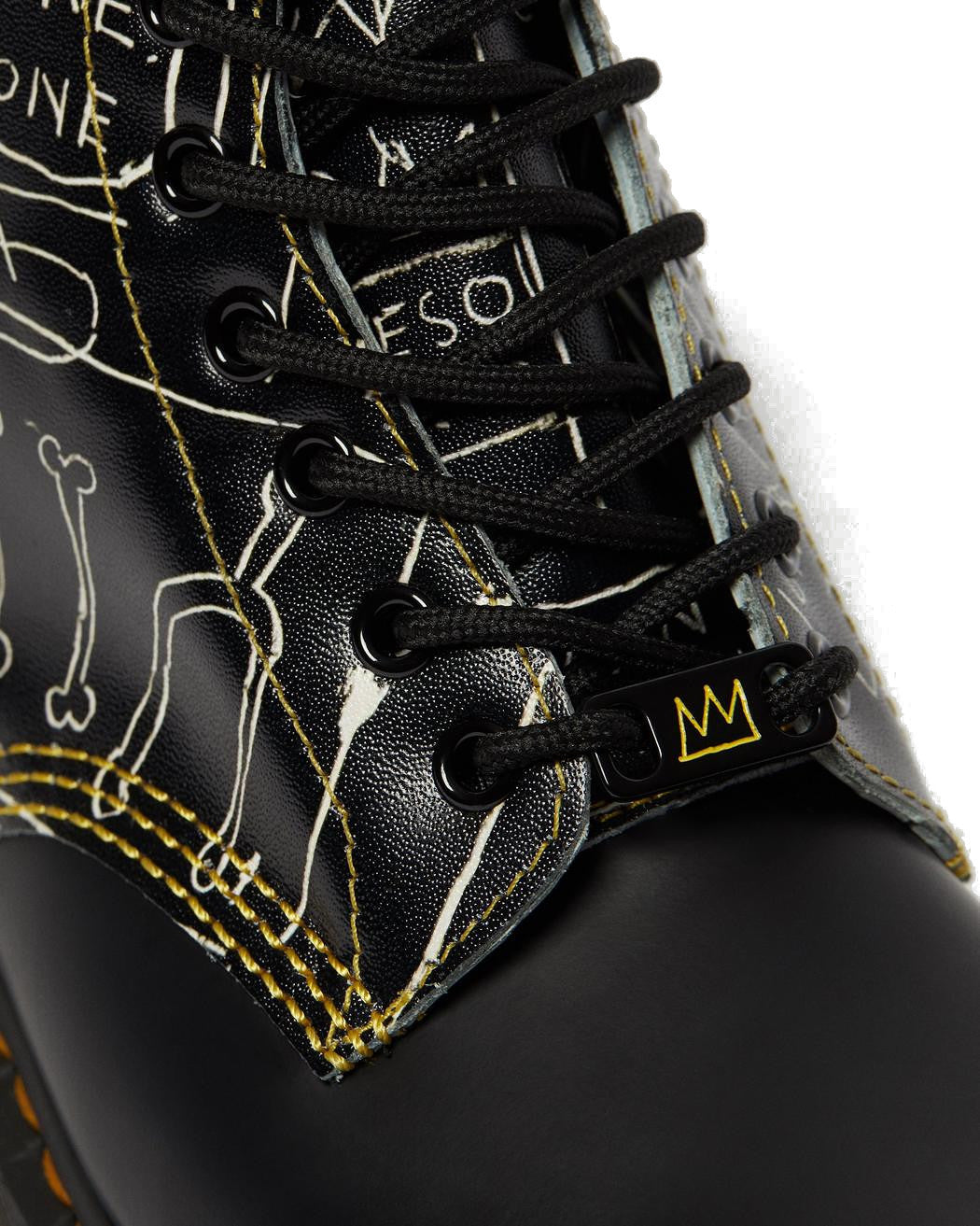 Dr. Martens 1460 Basquiat Leather Lace-Up Boots Unisex - Punk Rock Fashion & Streetwear for Men & Women - Perfect for Concerts, Festivals & Everyday Wear