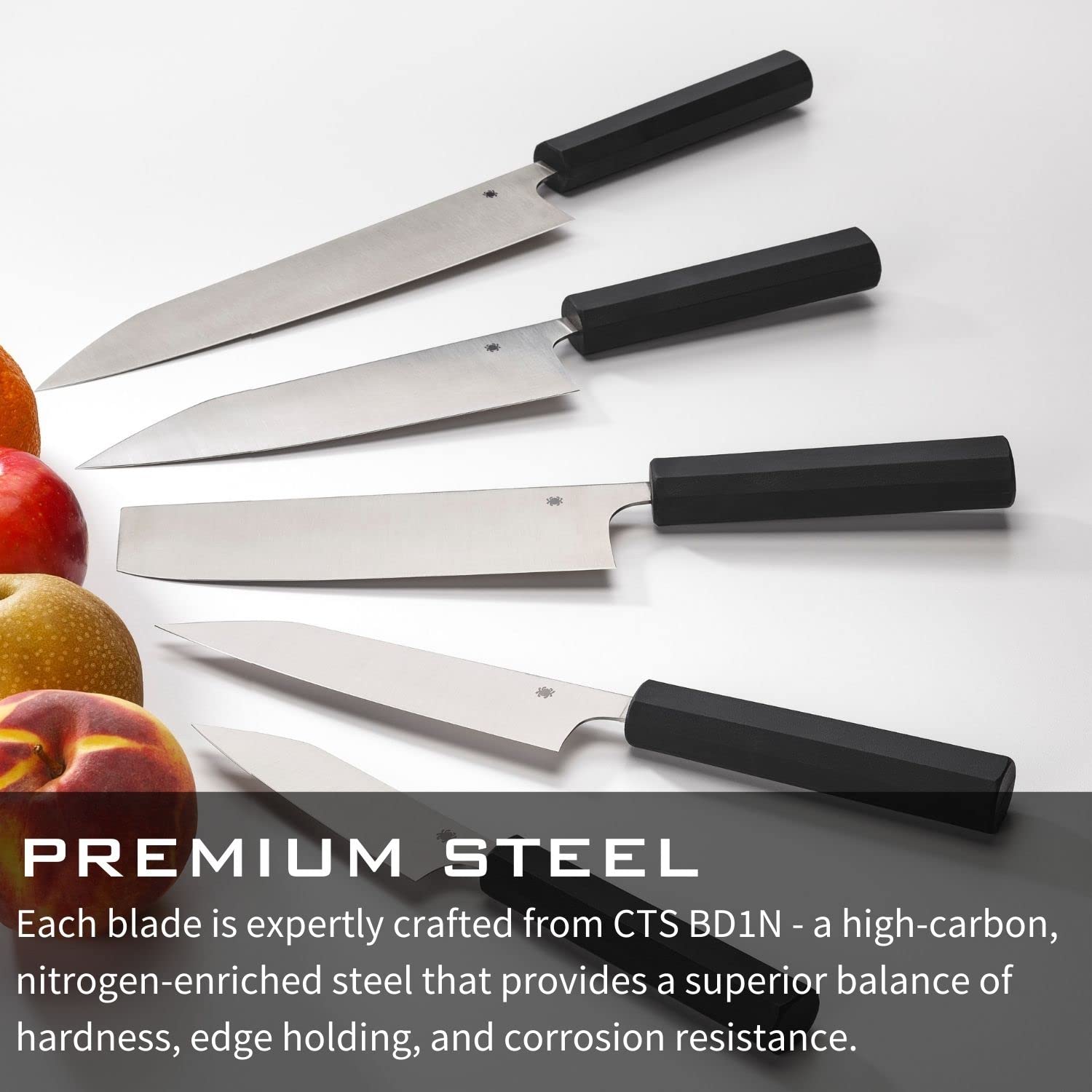 Spyderco Murray Carter Premium Japanese Kitchen Knives - High-End Professional Chef Knives for Sushi, Meat & Vegetable Cutting - Perfect for Chefs, Home Cooks & Culinary Enthusiasts