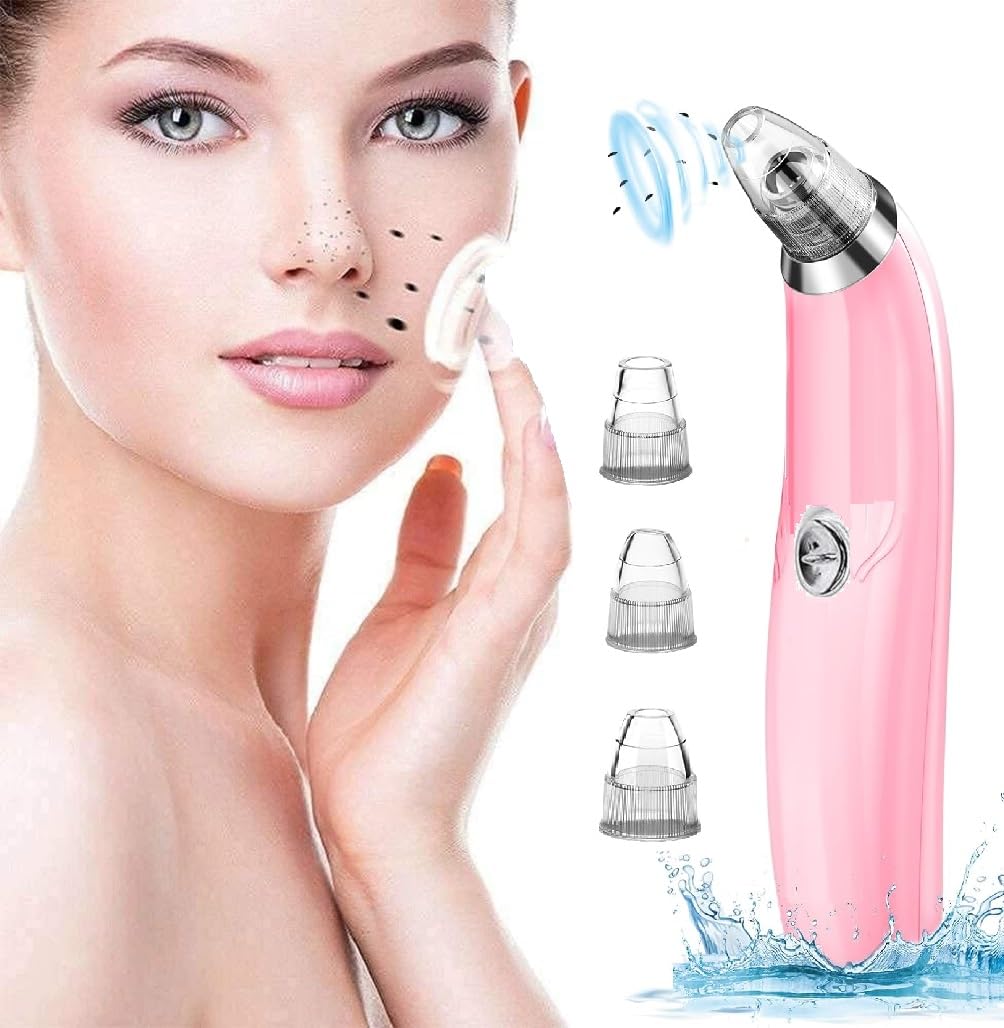 Fidrox 4-in-1 Blackhead Remover Vacuum - Pore Cleaner & Whitehead Extractor for Face & Nose | Professional Skin Care Tool for Men & Women | Perfect for Daily Facial Cleansing & Acne Treatment at Home