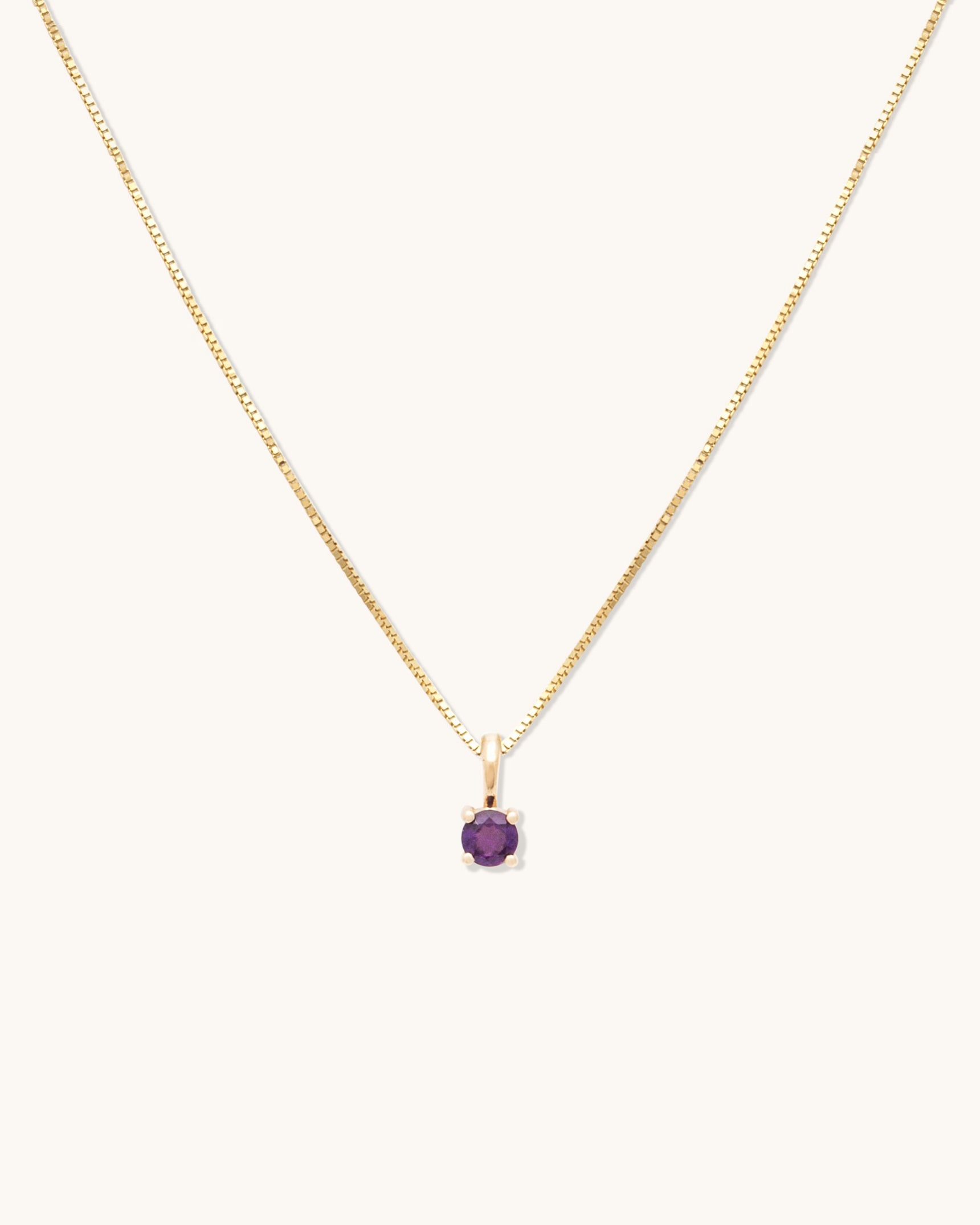 Natural Amethyst Birthstone Necklace for Women - February Birthstone Jewelry Gift for Valentine's Day, Anniversary & Special Occasions