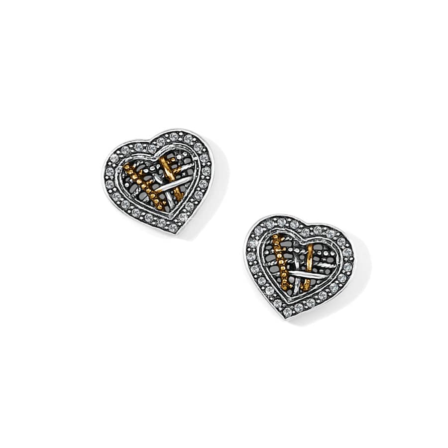Neptune's Rings Woven Heart Post Earrings for Women - Sterling Silver Dainty Jewelry Gift for Valentine's Day, Anniversary & Date Night