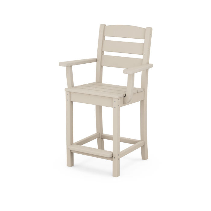 POLYWOOD Lakeside Counter Height Adirondack Chair - Durable Outdoor Bar Stool for Patio, Deck, Poolside & Lakeside Dining