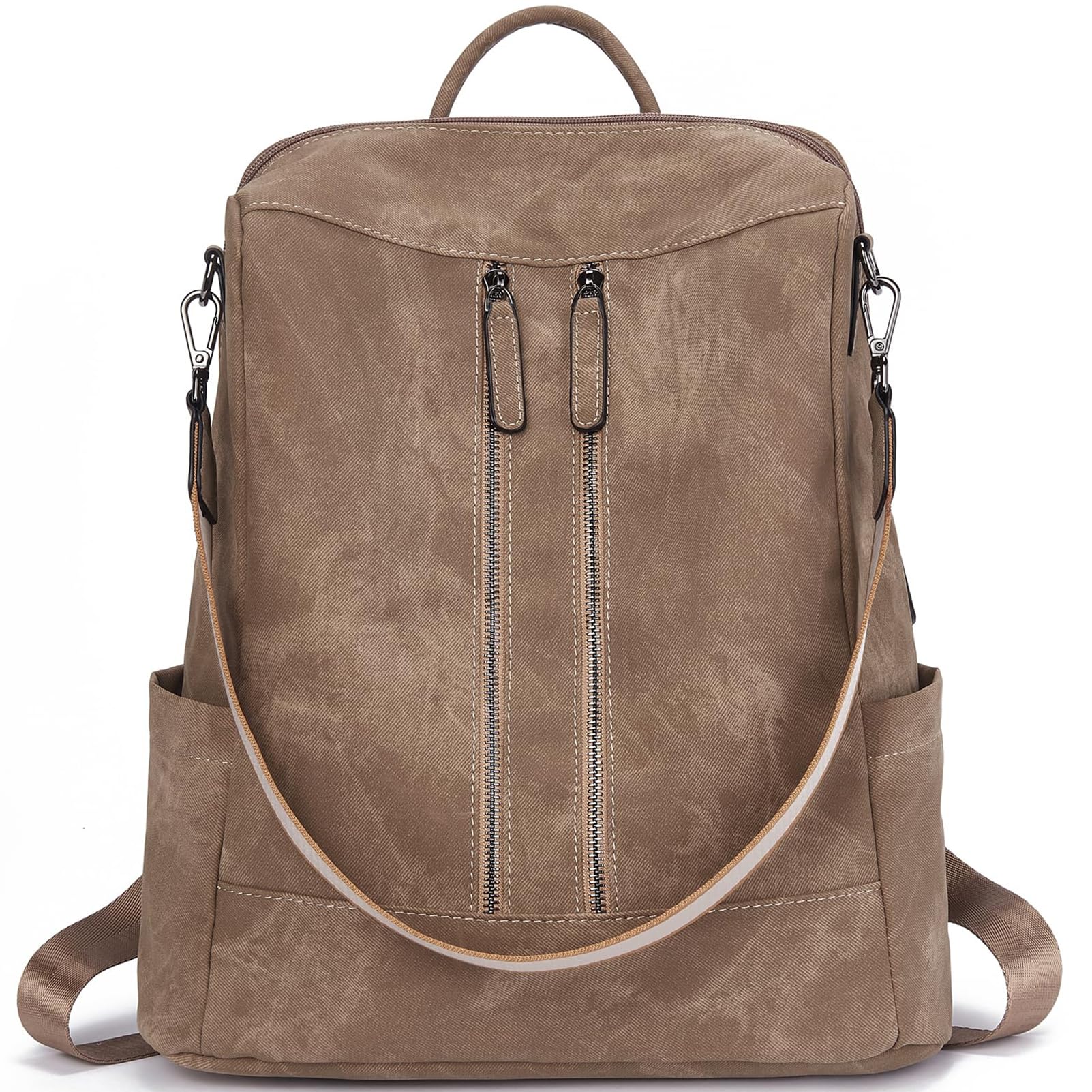 BROMEN Women's Leather Backpack Purse - Anti-Theft Fashion Shoulder Bag & Handbag for Work, Travel & School | Stylish Bookbag for Everyday Use
