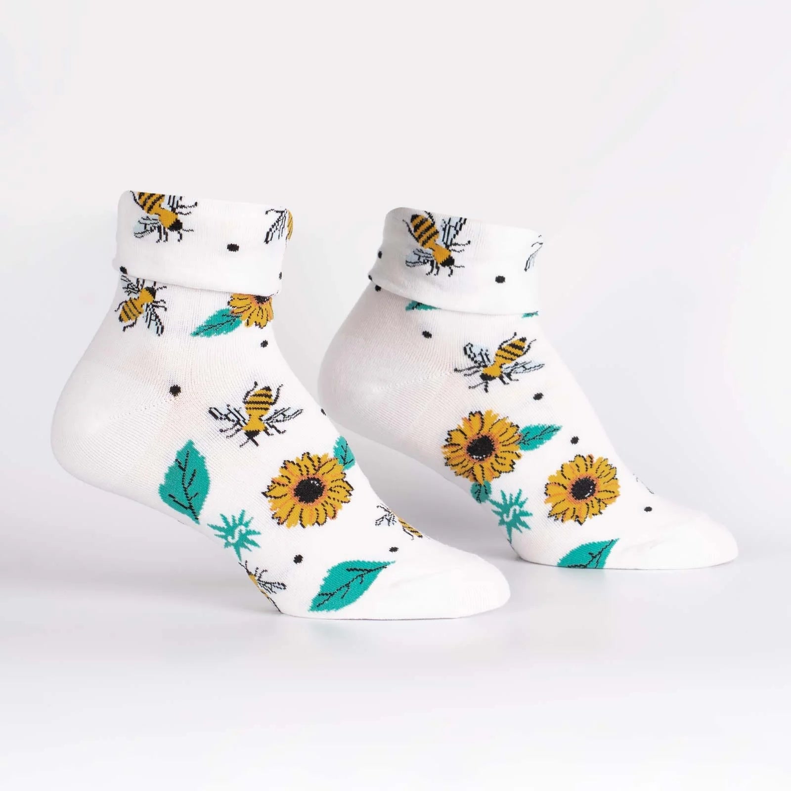 Yas Queen Turn Cuff Crew Socks by Sock It To Me - Fun & Comfortable Women's Fashion Socks for Everyday Wear, Work, and Gifts