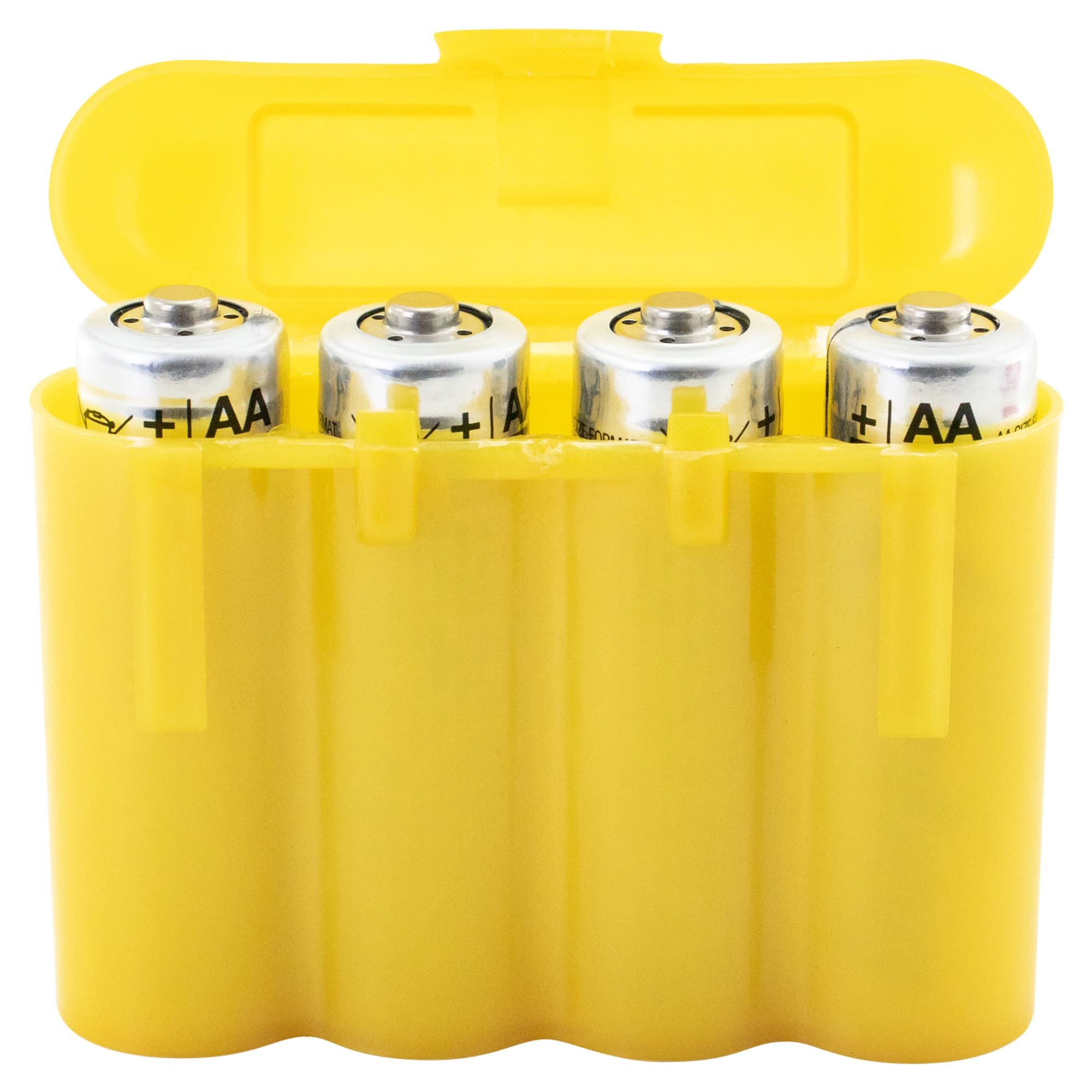 2-Pack Gold Plastic AA AAA Battery Holder Storage Case - Organize & Protect Batteries for Home, Office, Travel & Emergency Kits
