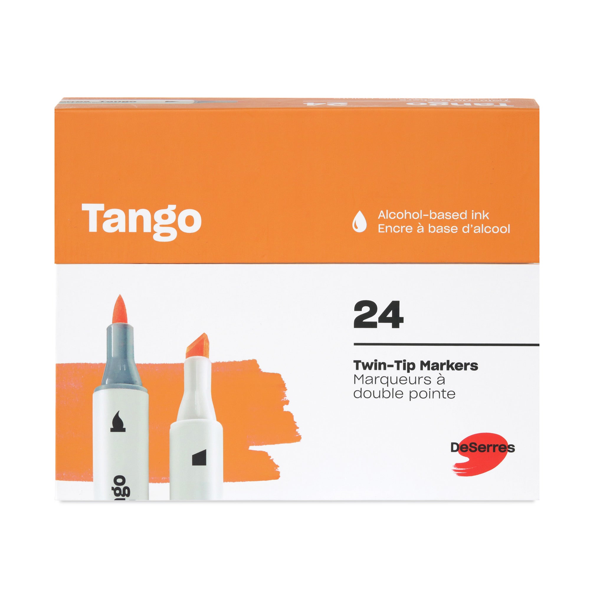 24 Pack Tango Double Ended Markers Set - 12 Assorted Vibrant Colors with Chisel & Brush Tips for Artists, Students & Professionals | Perfect for Sketching, Calligraphy, Coloring Books & DIY Crafts