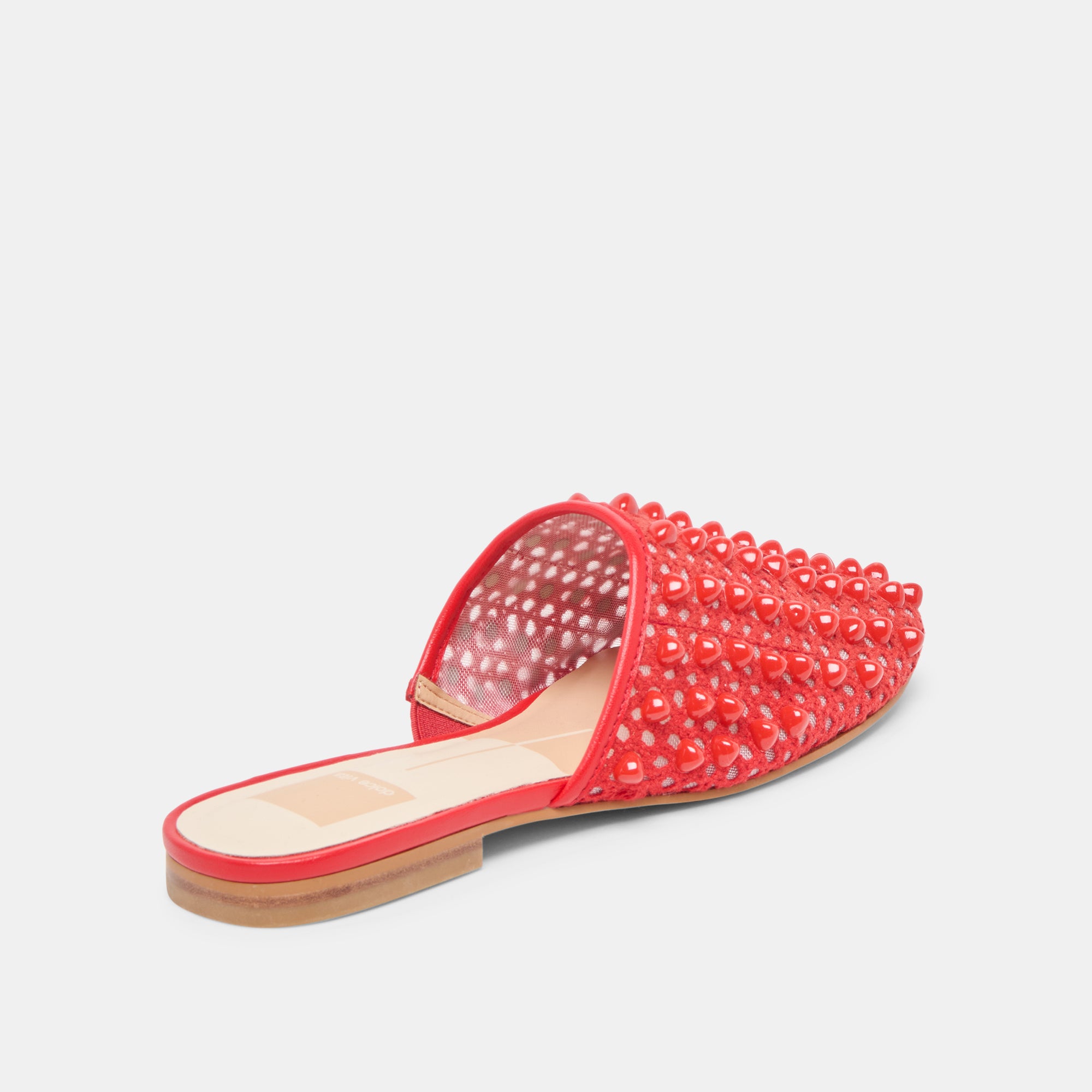 ROVA BEAD FLATS CHILI BEADED MESH - Stylish Beaded Sandals for Women, Summer Fashion Comfortable Slip-On Shoes for Beach, Party & Casual Wear