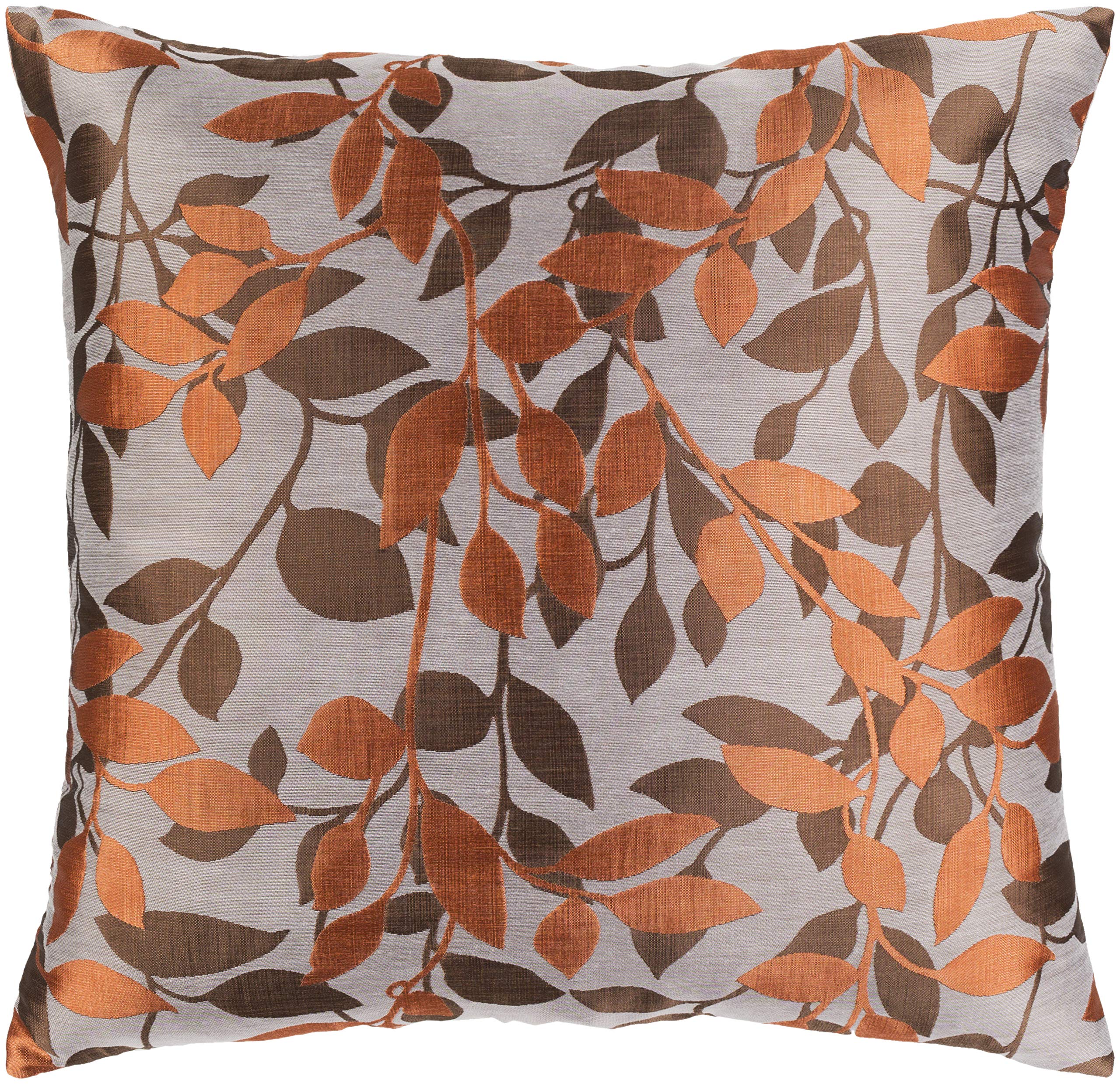 Livabliss Wind Chime Throw Pillows 22x22 Inches - Soft Decorative Orange & Brown Square Cushions for Sofa, Bed, Living Room & Outdoor Patio Decor
