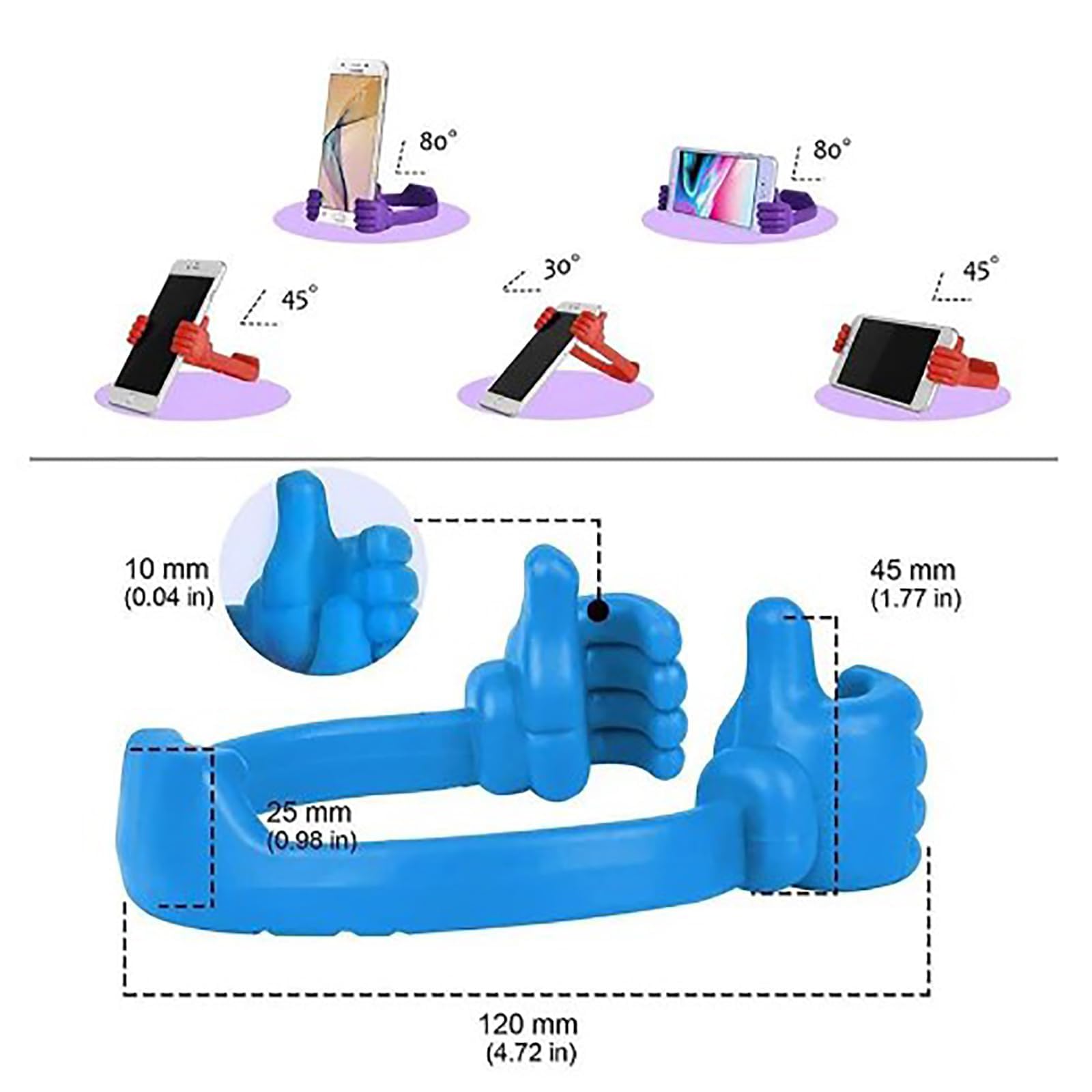 Under Sunnie Phone Holder - Gepodge-3 Adjustable Lazy Phone Stand | Multi-Color Portable Desktop Phone Stand for iPhone, Samsung & Smartphones (2 Pack, Green) | Perfect for Office, Bed, Car & Travel Use