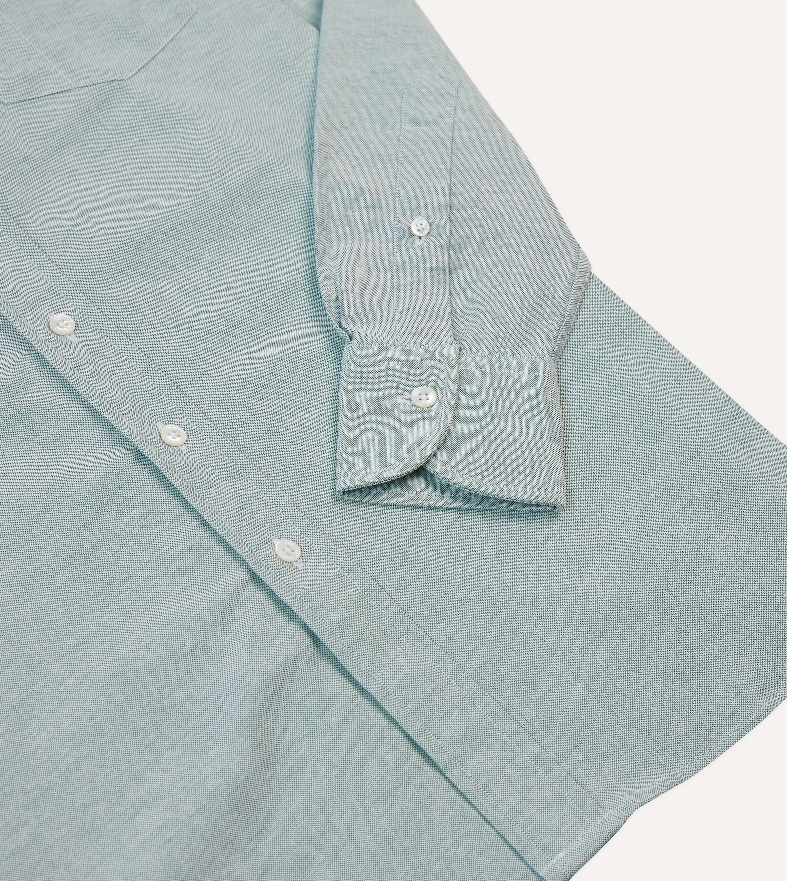 Premium Green Cotton Oxford Button Down Shirt for Men - Comfortable Casual & Business Wear - Perfect for Office, Travel & Outdoor Activities