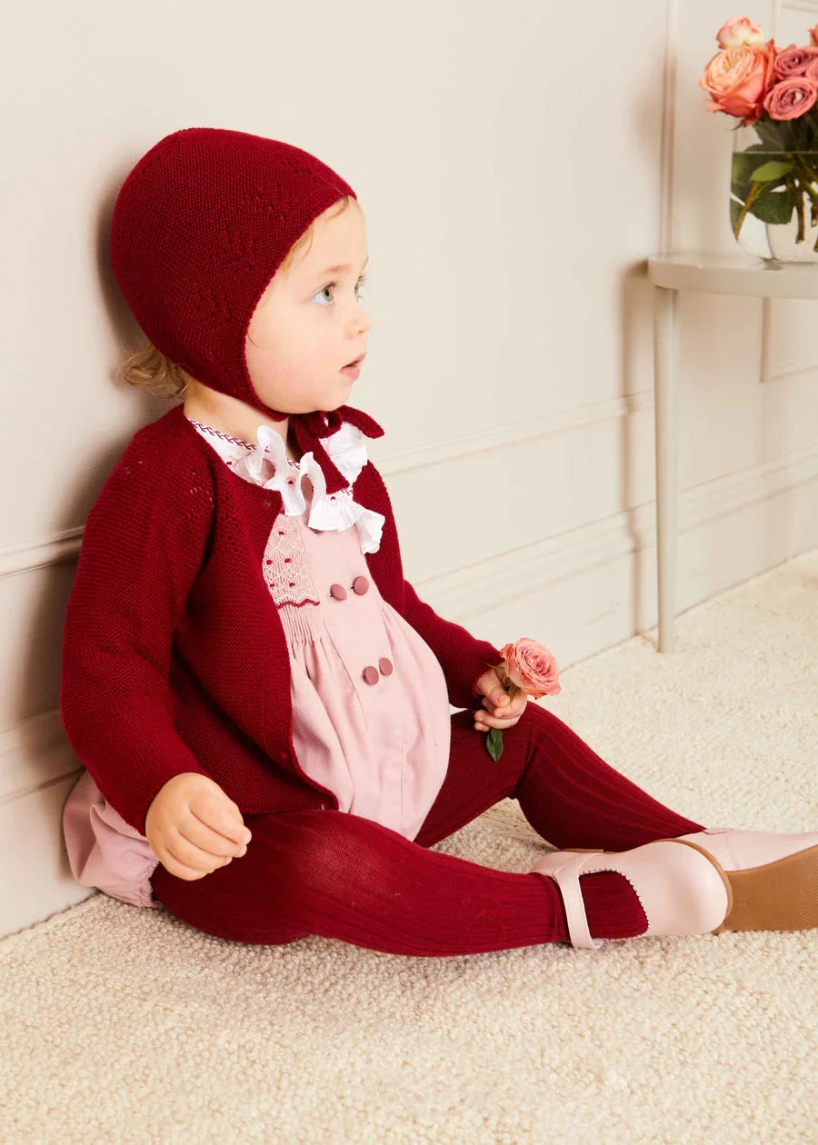 Adorable Pink Hand-Smocked Romper for Baby Girls | Perfect for Photos, Parties & Special Occasions