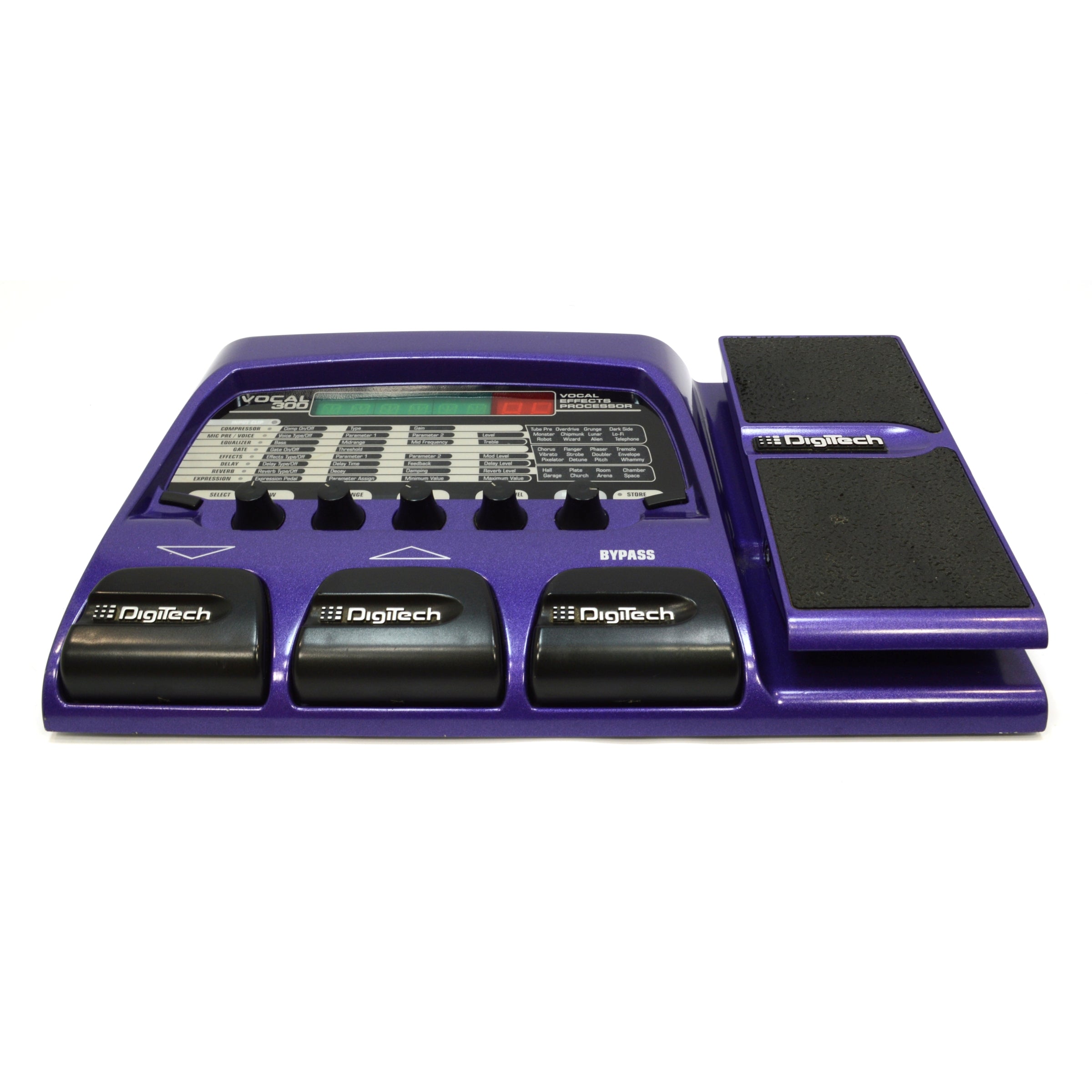 Used Digitech VOCAL 300 VOC300V Vocal Effects Processor Pedal with Cables - Perfect for Live Performances & Studio Recording
