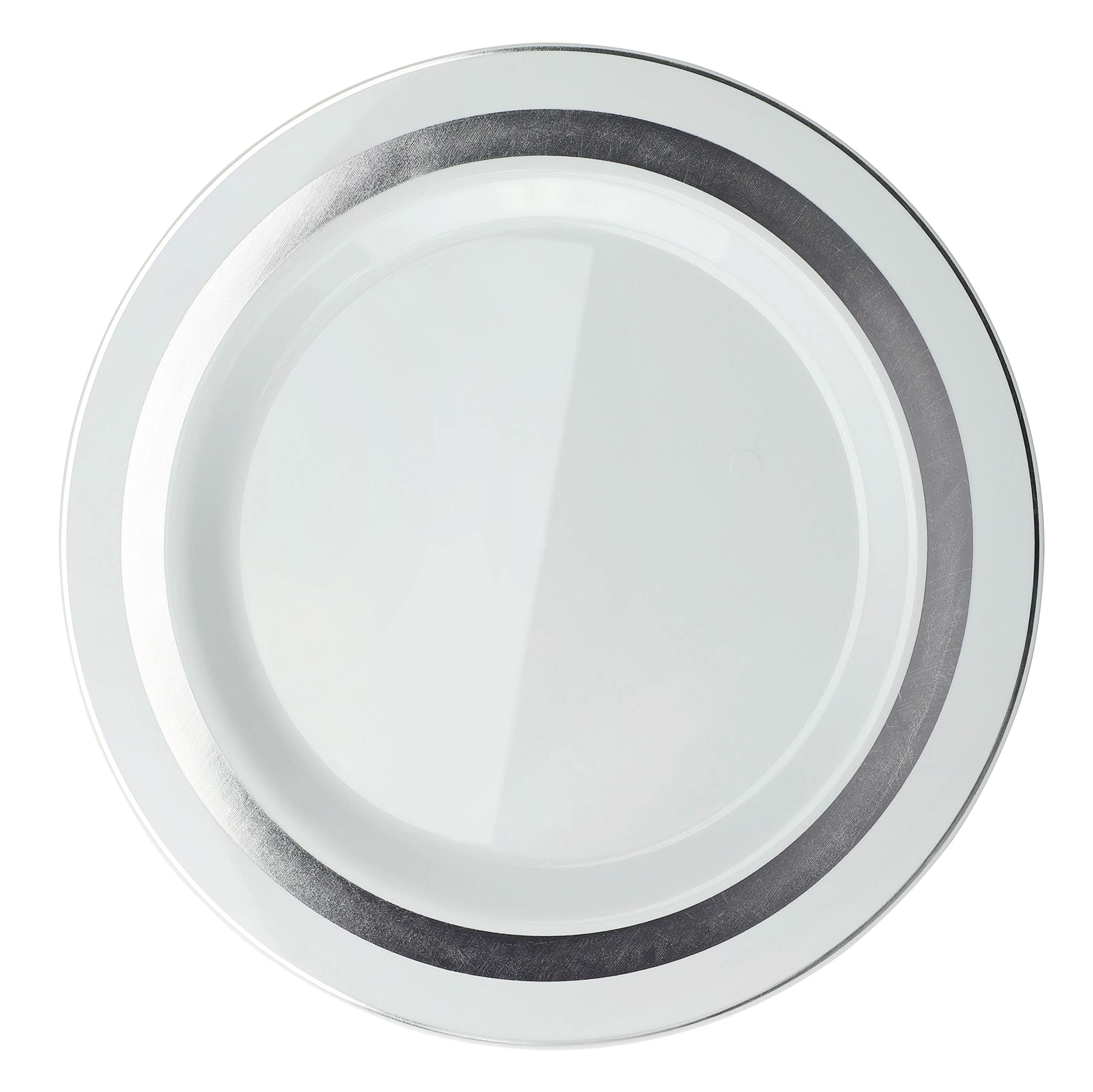 360-Piece Wedding Disposable Plastic Plate & Silverware Set (60 Guests) - 10.5