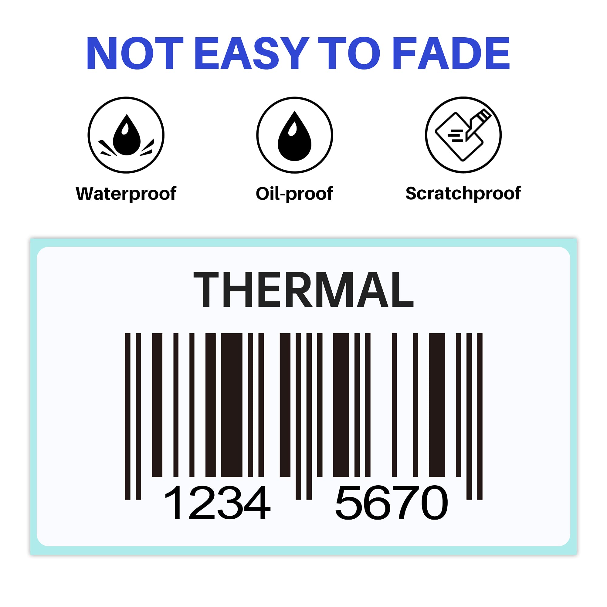 50 Rolls ESSENTIAL 2 1/4 x 1 1/4 Inch Direct Thermal Labels - 1000 Labels per Roll, Permanent Adhesive with Perforations (Total 50,000 Labels) for Shipping, Inventory & Barcode Labeling