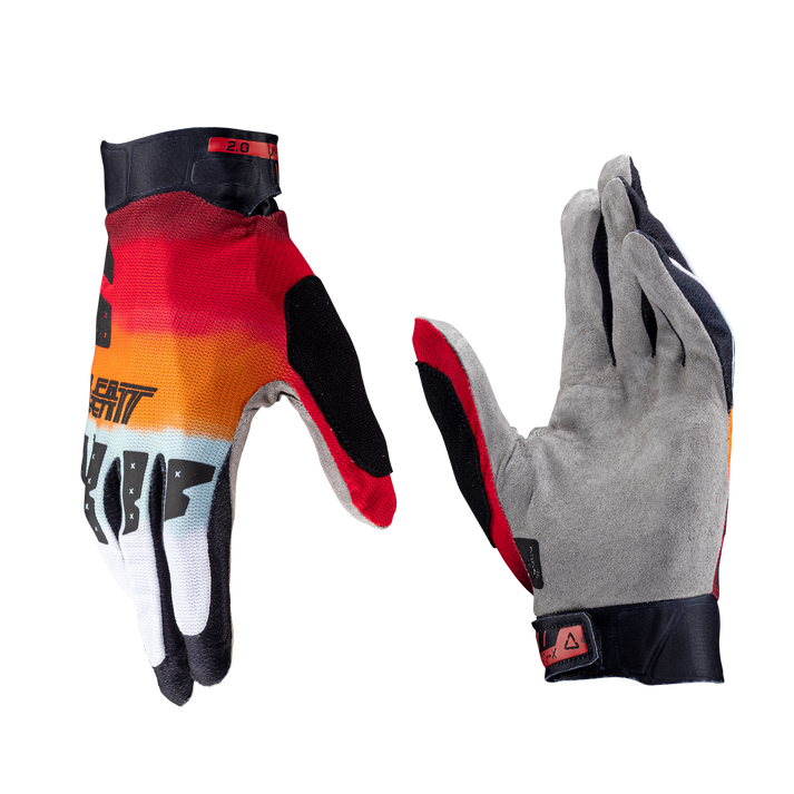 LEATT Men's MTB 2.0 X Flow Gloves 2025 - Breathable Mountain Bike Gloves for Trail Riding & Downhill Cycling