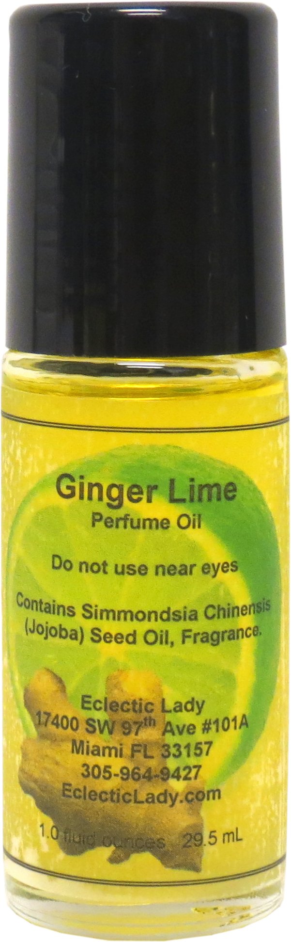 Ginger Lime Perfume Oil - 1.0 Oz Long Lasting Roll-On Essential Oil with Jojoba Base | Natural Fragrance for Women & Men | Perfect for Daily Wear, Office & Date Nights