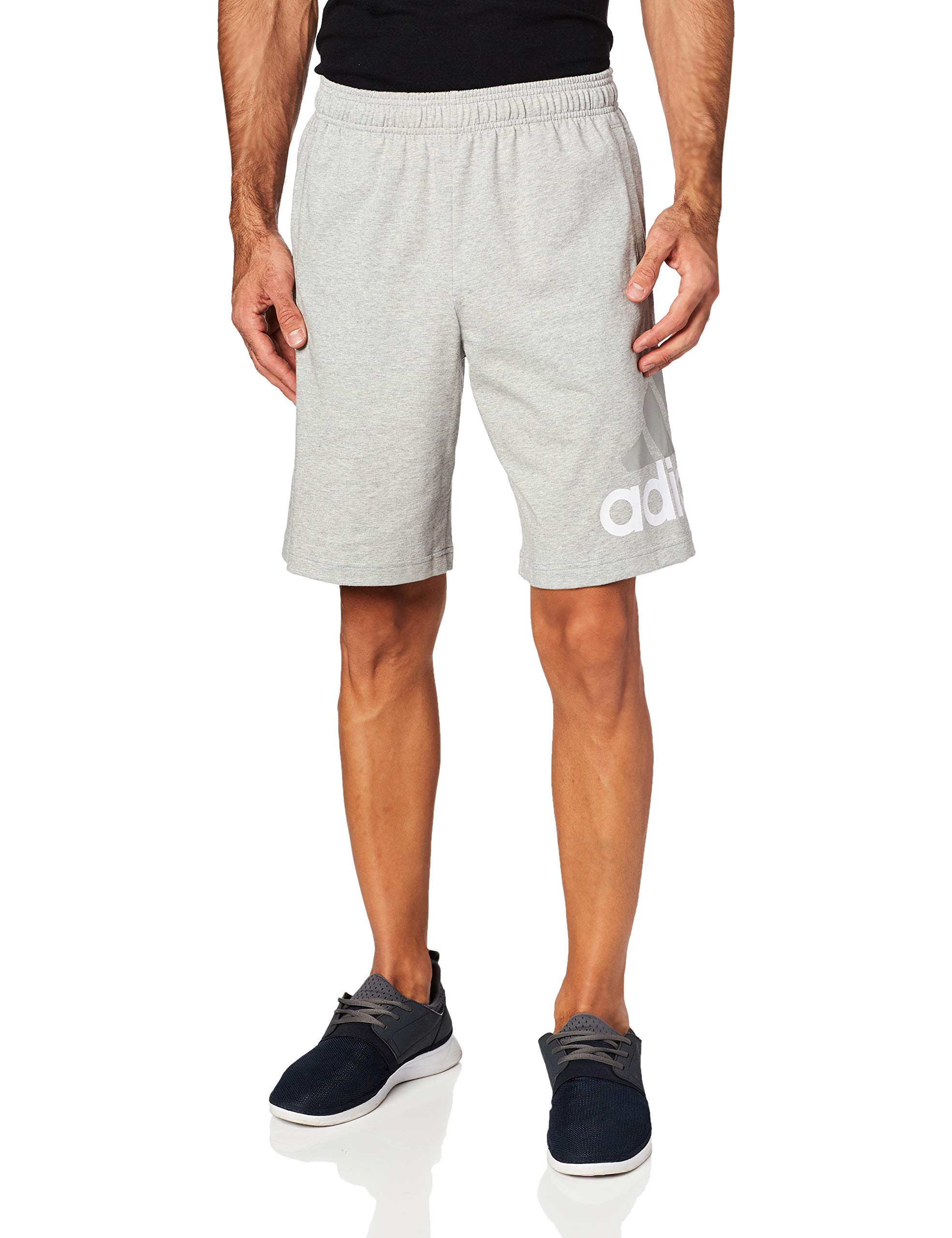 adidas Men's Jersey Shorts - Breathable Athletic Running Shorts with Pockets for Gym, Workout & Casual Wear