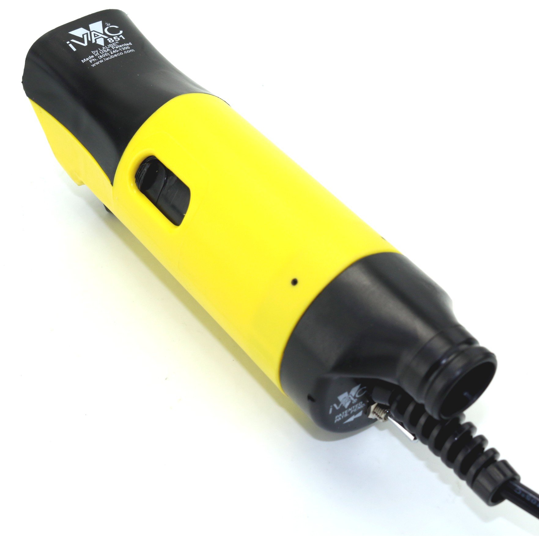 Laube No Blade iVac Hand Piece - Professional Hair Clipper Replacement Part for Barbers & Stylists | Yellow | Ideal for Salon, Home Grooming & Pet Hair Trimming