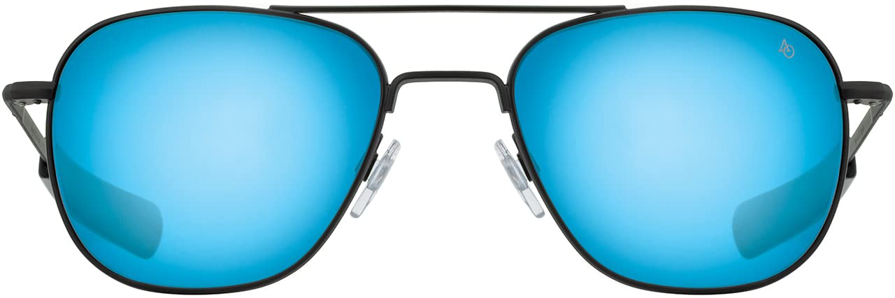 AO Original Pilot Sunglasses - SkyMaster Mirrored Aviator Sunglasses with Bayonet Temple Arms - UV Protection Polarized Lenses for Driving, Flying & Outdoor Activities