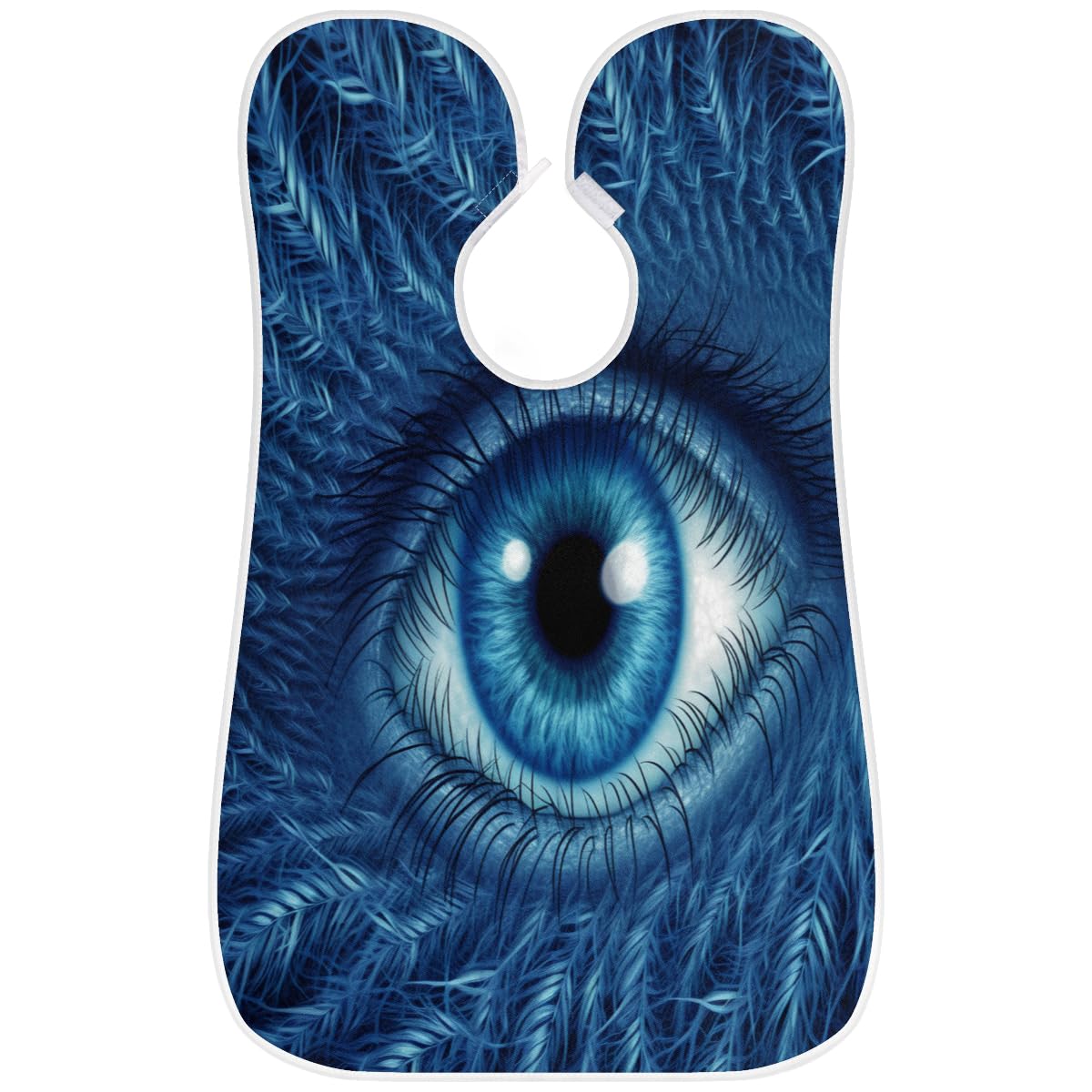 Men's Human Eye Print Shaving Bib - Waterproof Beard & Hair Dye Apron for Barbers, Makeup Artists & Stylists - Perfect for Salon, Home Grooming & Sink Cleanup - Great Gift for Beard Trimming & Haircut Lovers