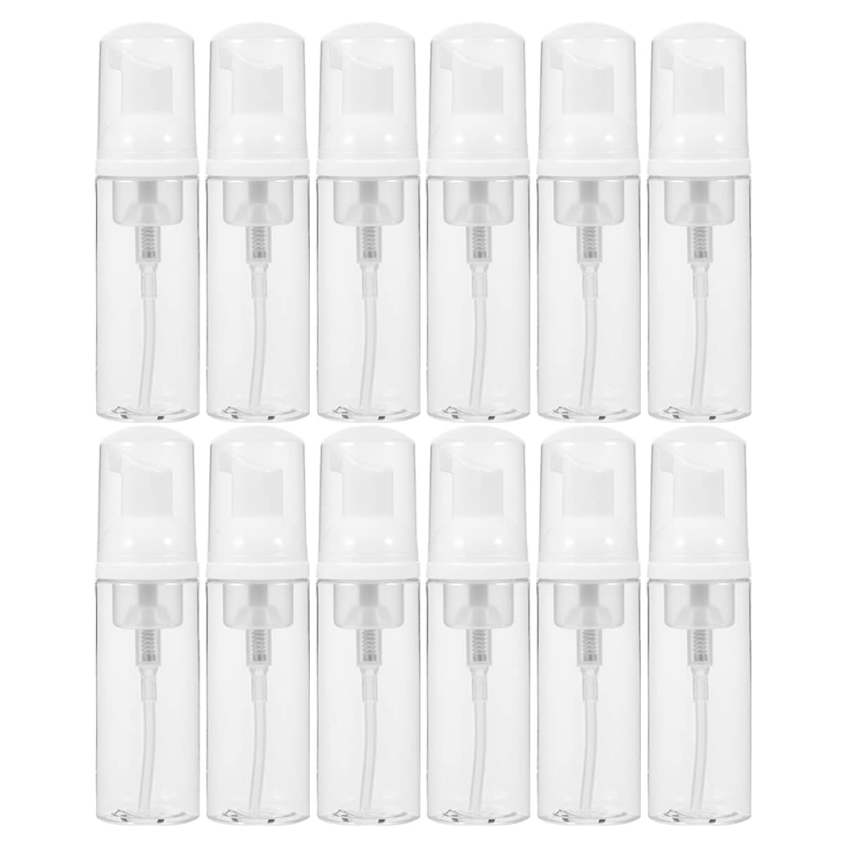 12-Piece Foaming Soap Travel Bottle Set - 40ml Mini Pump Dispensers for Shampoo, Lotion & Toiletries | Leak-Proof TSA Approved Containers for Air Travel, Camping & Gym Essentials