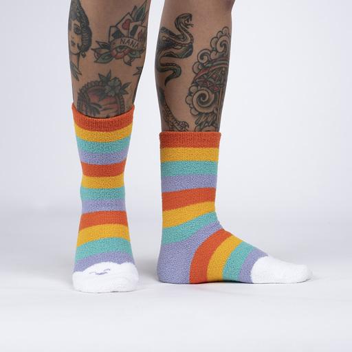 Happy Toes Slipper Socks - Cozy Non-Slip Indoor/Outdoor House Socks for Women & Men - Perfect for Winter Comfort, Lounge Wear & Gift Giving