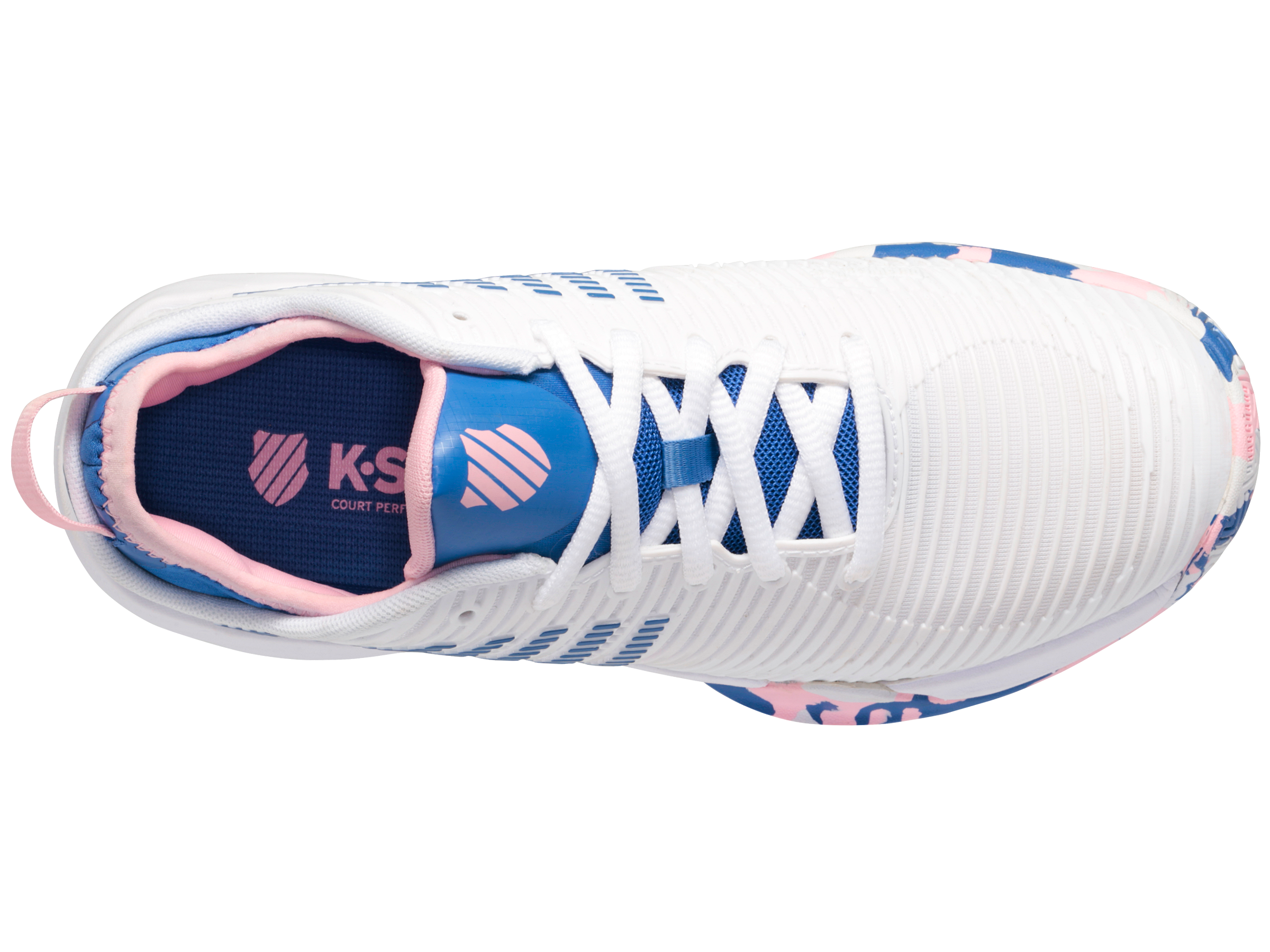 Hypercourt Supreme Women's Tennis Shoes - White/Star Sapphire/Orchid Pink | Lightweight & Durable Court Sneakers for Women | Perfect for Tennis, Pickleball & Casual Wear