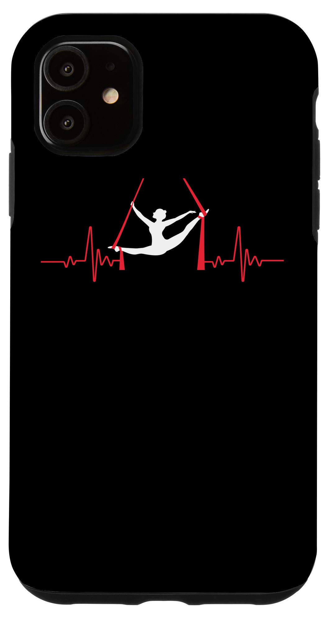 iPhone 11 Case with Heartbeat Design - Perfect for Aerial Silks & Acrobatics Performance - Durable Protective Phone Cover for Gymnasts and Circus Artists