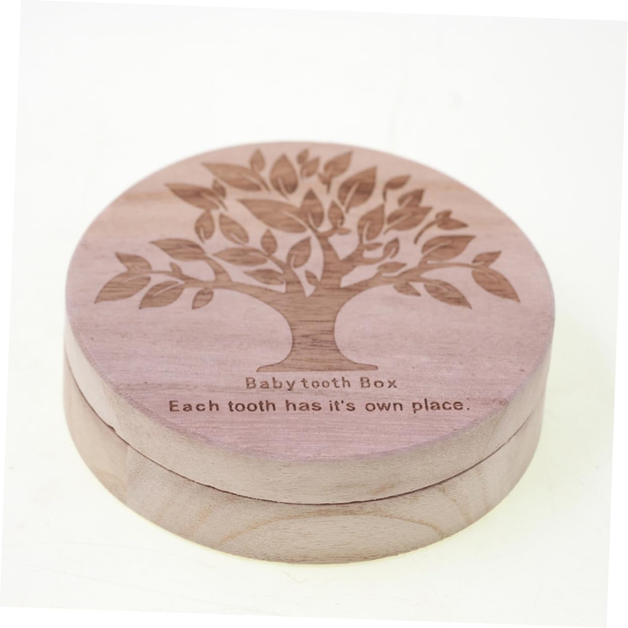 FAVOMOTO 3-Piece Wooden Baby Teeth Keepsake Box Set - Round First Hair & Tooth Storage for Boys and Girls - Perfect Baby Shower Gift & Childhood Memory Organizer (Ideal for Nursery, Christening, and Milestone Preservation)