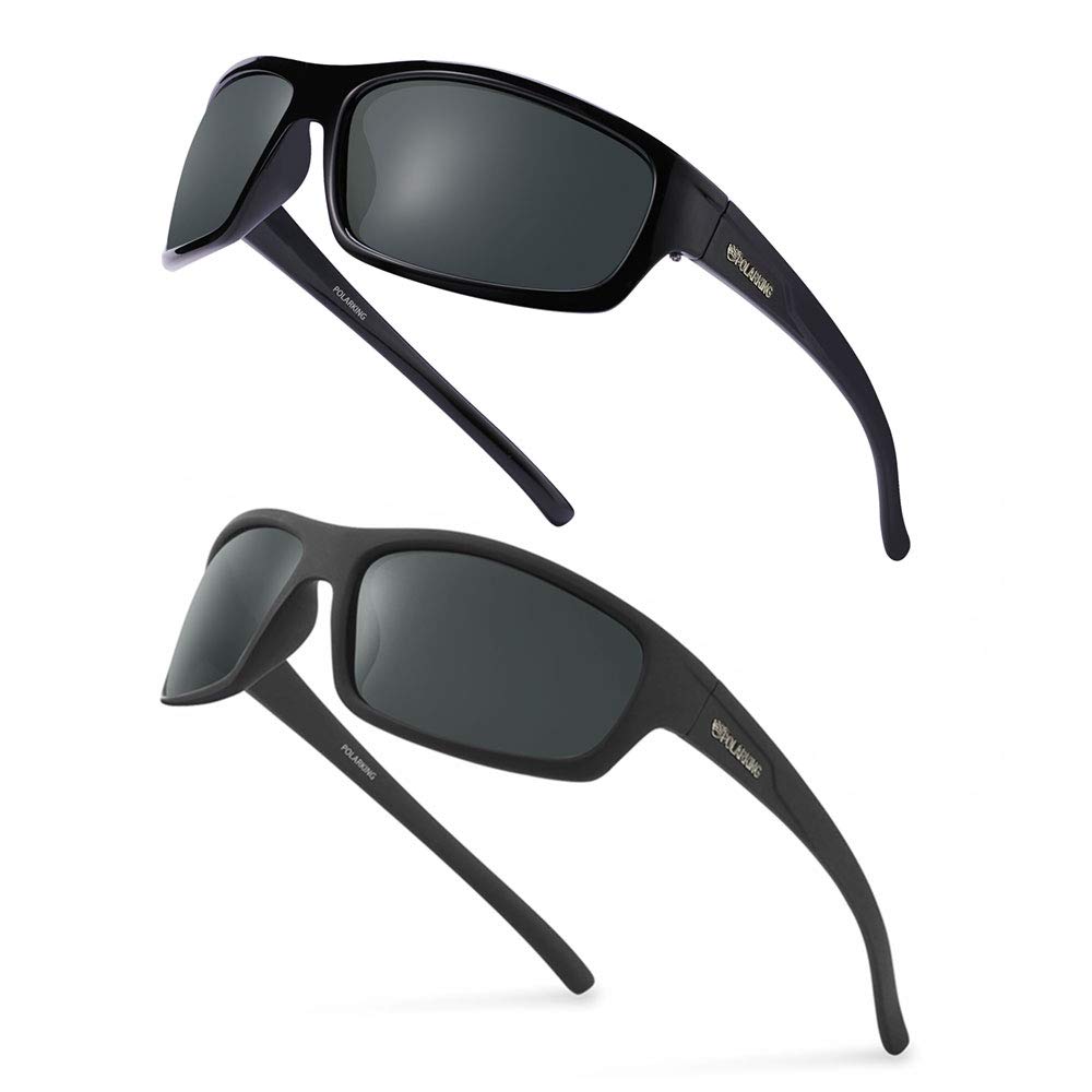 Polarized Sport Sunglasses for Men - Matte Finish UV400 Protection Mirror Lens - Running, Cycling, Fishing & Outdoor Activities