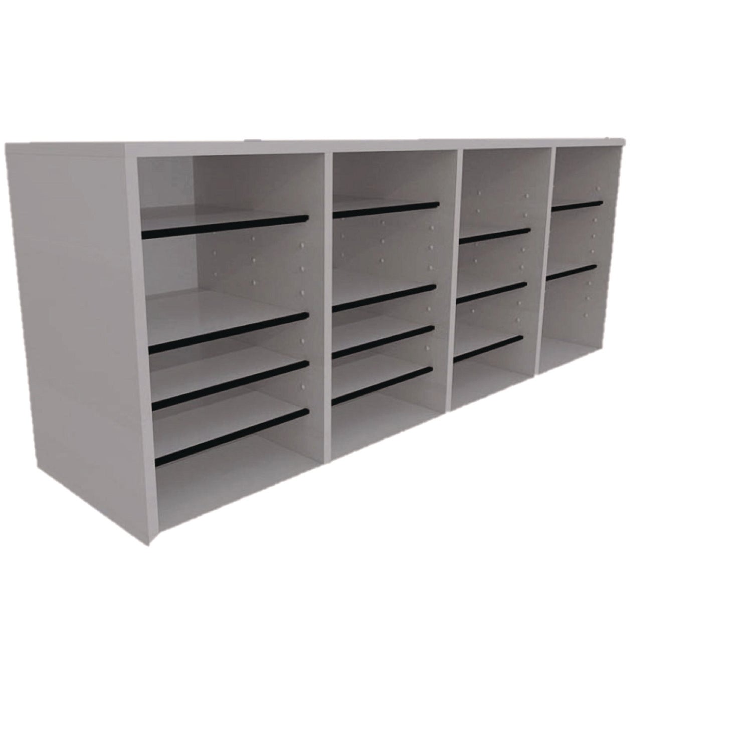 AdirOffice Wooden Adjustable 24-Section Letter Size Literature Organizer - 39.3