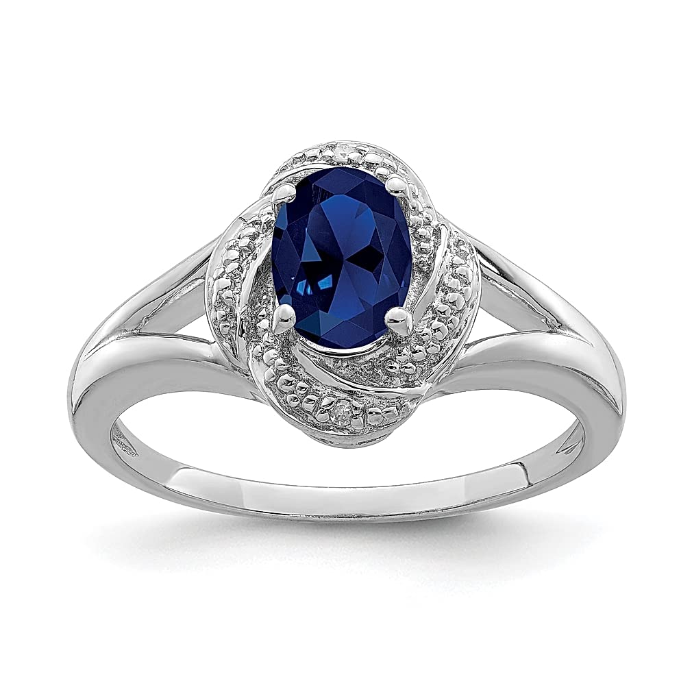 925 Sterling Silver Sapphire Ring for Women - September Birthstone Jewelry Gift for Her, Perfect for Anniversaries & Special Occasions