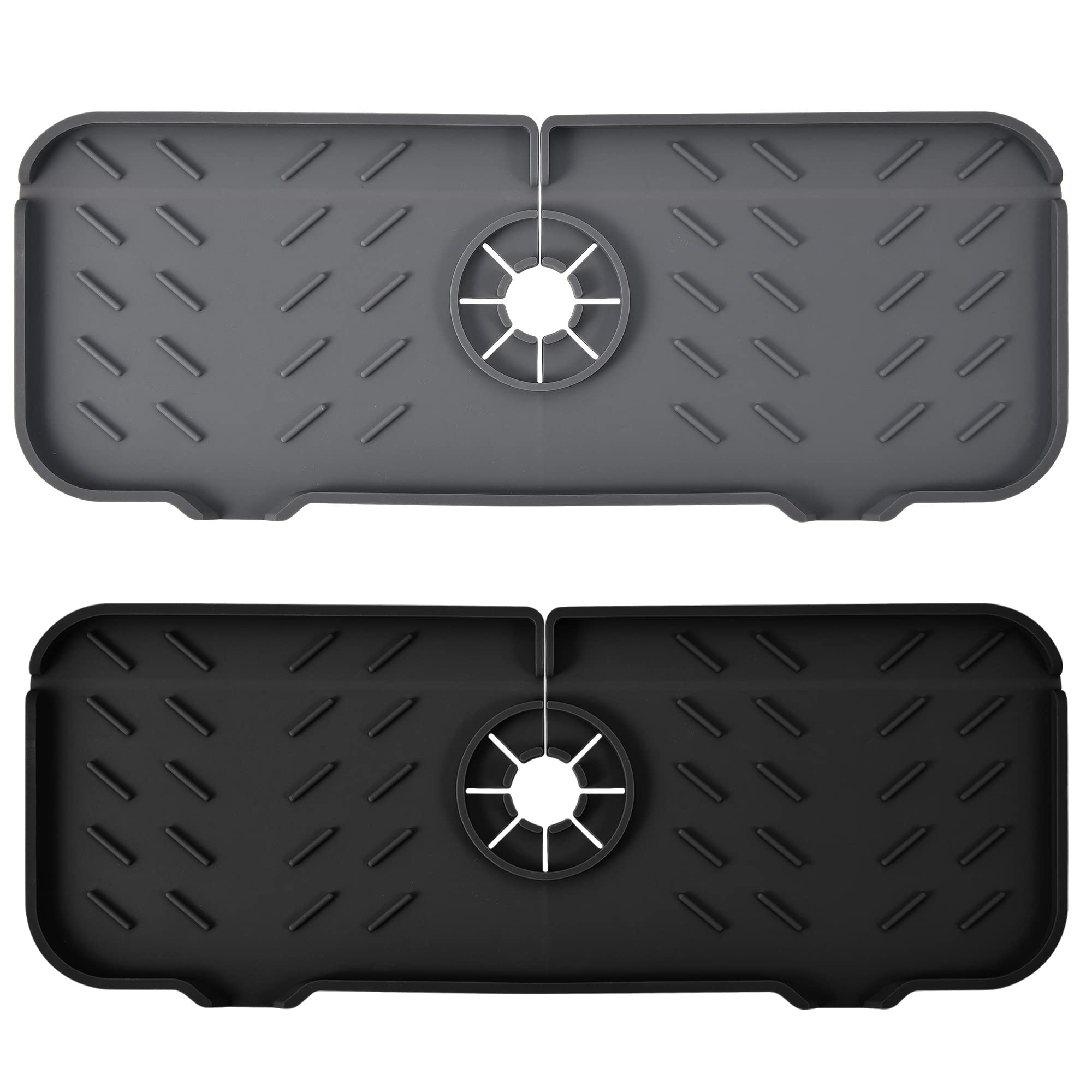 Burfocus 2-Pack Silicone Faucet Mat (14.6