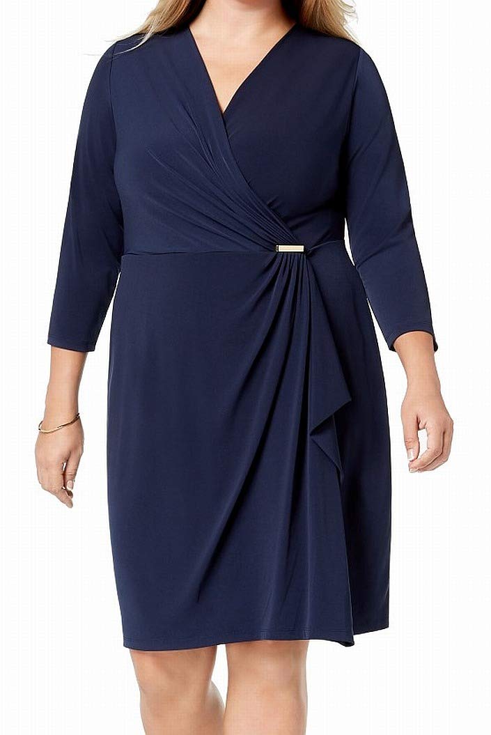 Charter Club Women's Faux Wrap Sheath Dress for Work & Evening