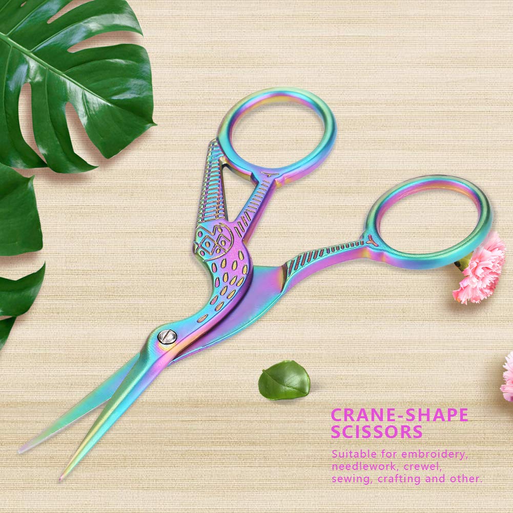 Premium Stainless Steel Embroidery Scissors - Crane-Shaped Tailoring Shears for DIY Sewing, Quilting & Handicrafts | Perfect for Fabric Cutting, Thread Trimming & Craft Projects