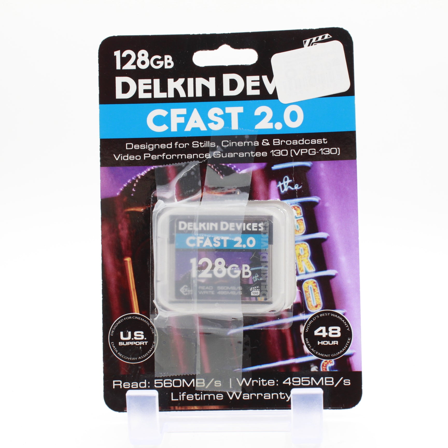 Open Box Excellent Condition Delkin Devices CFast 2.0 Premium 128GB Memory Card - High-Speed Performance for Professional Cameras, 4K Video Recording & Data Storage