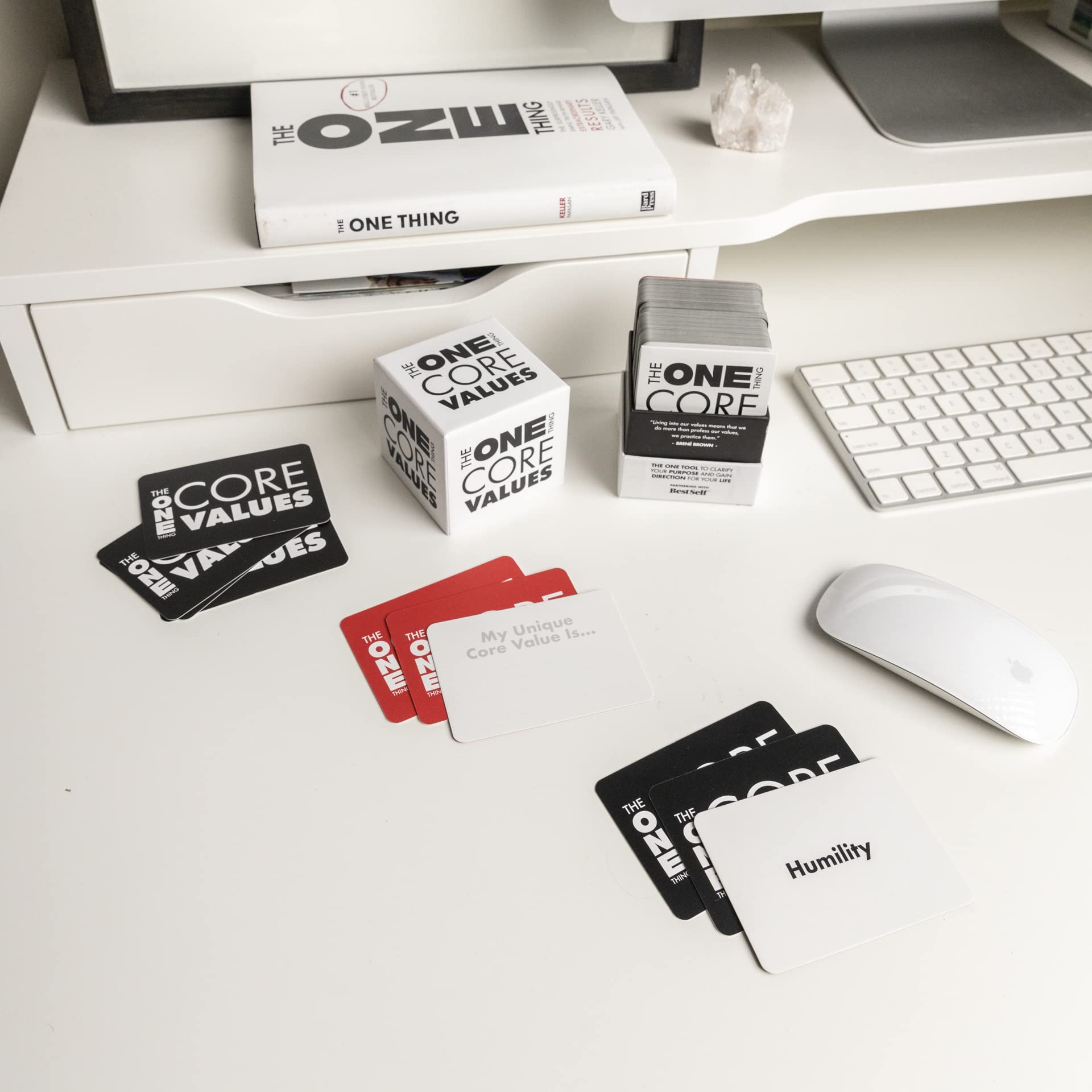 The ONE Thing Core Values Deck - Powerful Self-Discovery & Personal Growth Tool for Goal Setting, Life Coaching & Career Development