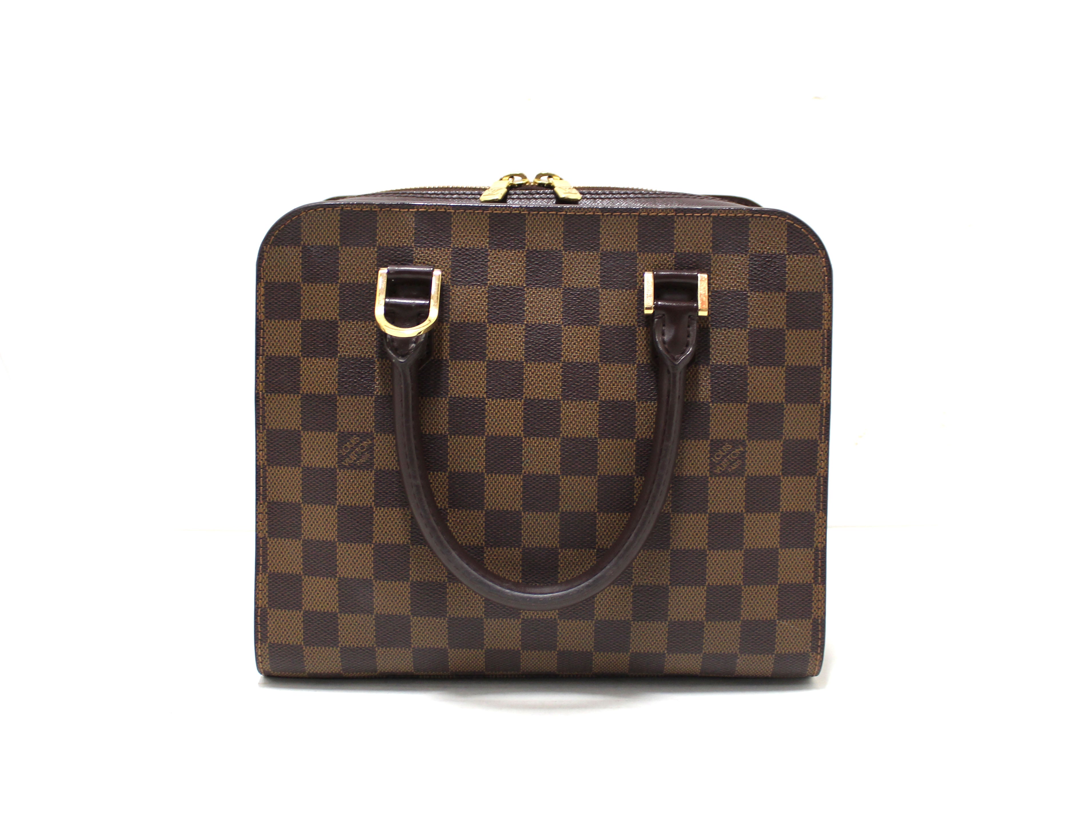Authentic Louis Vuitton Damier Ebene Triana Crossbody Handbag for Women - Luxury Designer Purse for Work, Travel & Everyday Use