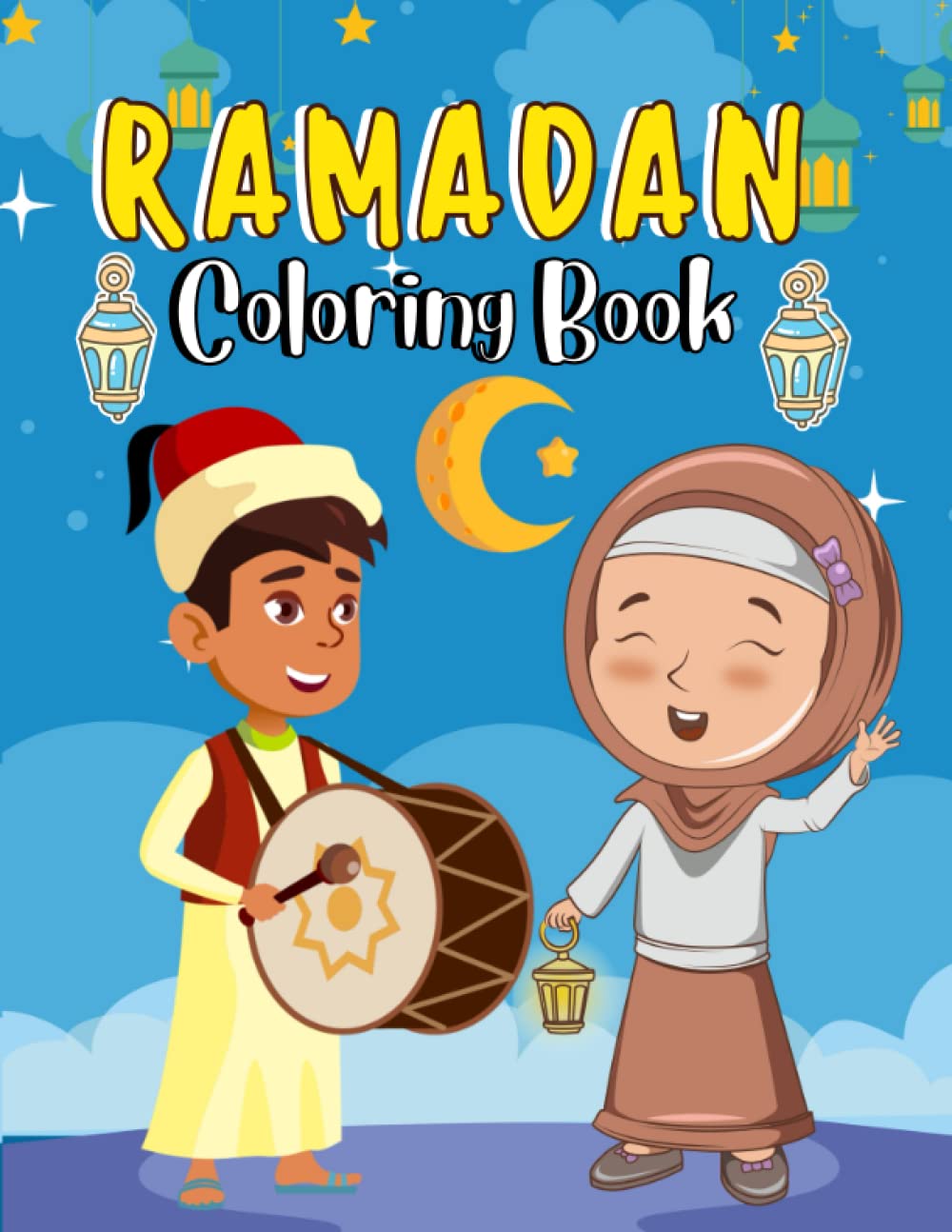 Ramadan Coloring Book for Kids & Adults - Islamic Holiday Activity Pages with Scenes of Prayer, Iftar & Eid Celebrations - Perfect for Family Bonding & Classroom Activities