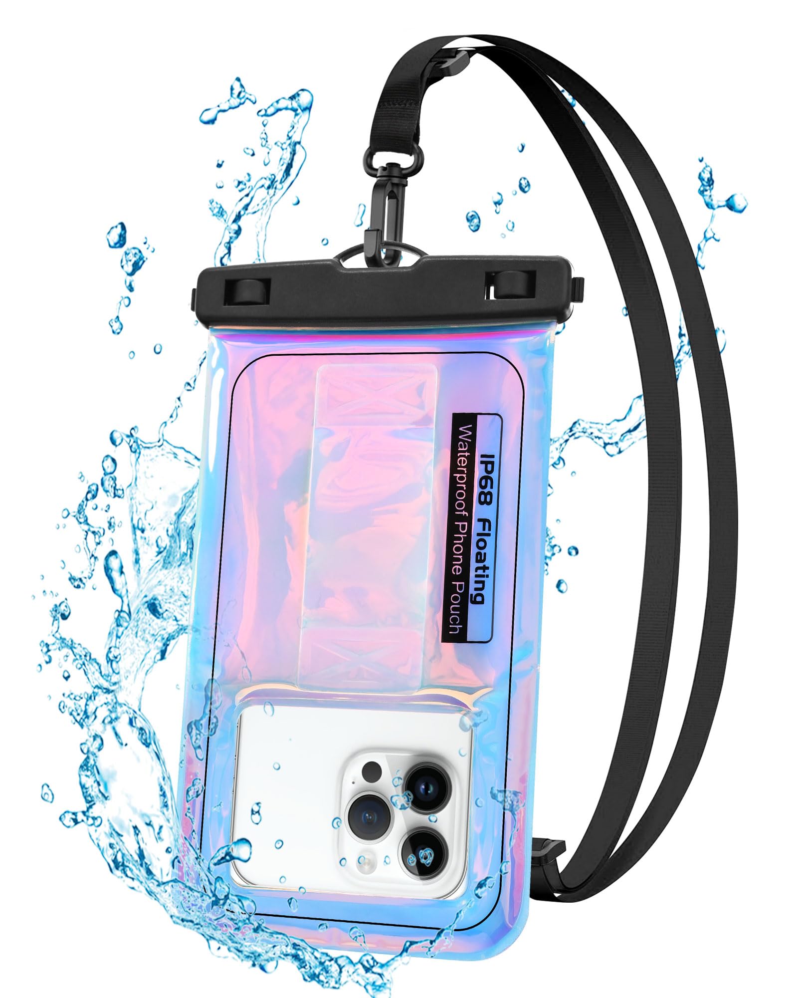 **IPX68 Waterproof Phone Pouch - Floating Waterproof Case for iPhone 16/15/14/13/12 Pro Max & Samsung S25/S24/S23/S22 (Up to 7