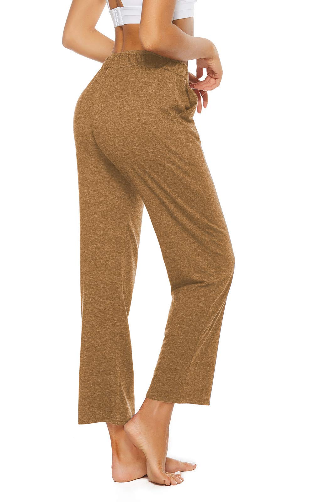 BATHRINS Women's Comfortable Lounge Pants - Loose Fit Yoga Pants with Drawstring & Pockets - Soft Pajama Pants for Home, Workout, and Relaxation