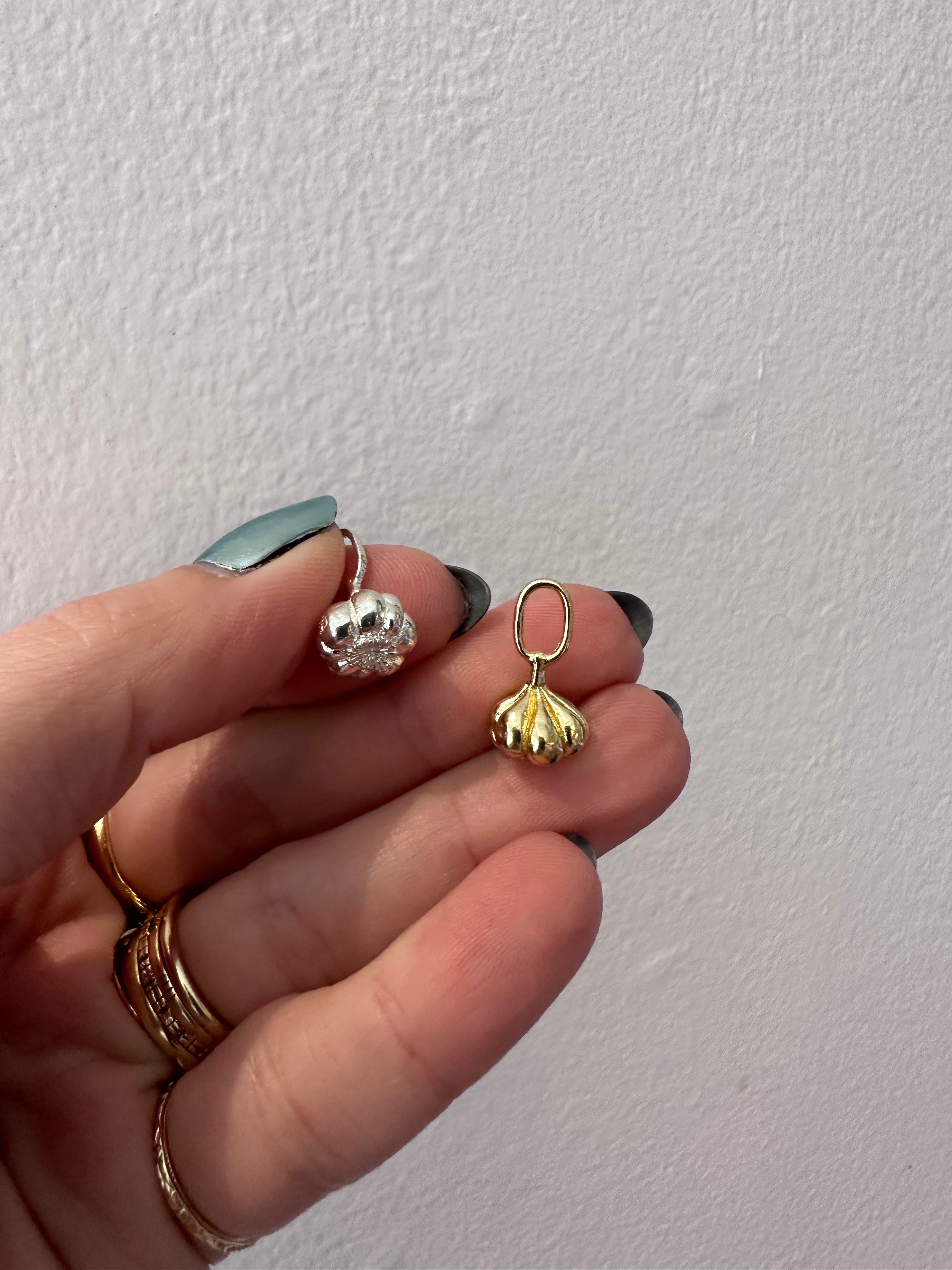 Brass Garlic Charm - Handmade Jewelry for Protection & Good Luck | Perfect for Necklaces, Bracelets & Keychains